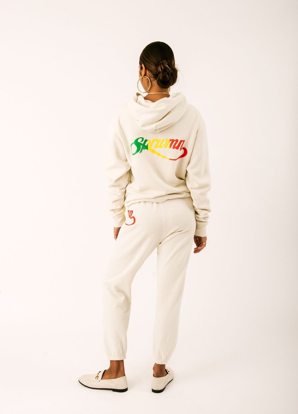 OFF WHITE RASTA SCRIPT COTTON LOGO HOODIE - 4