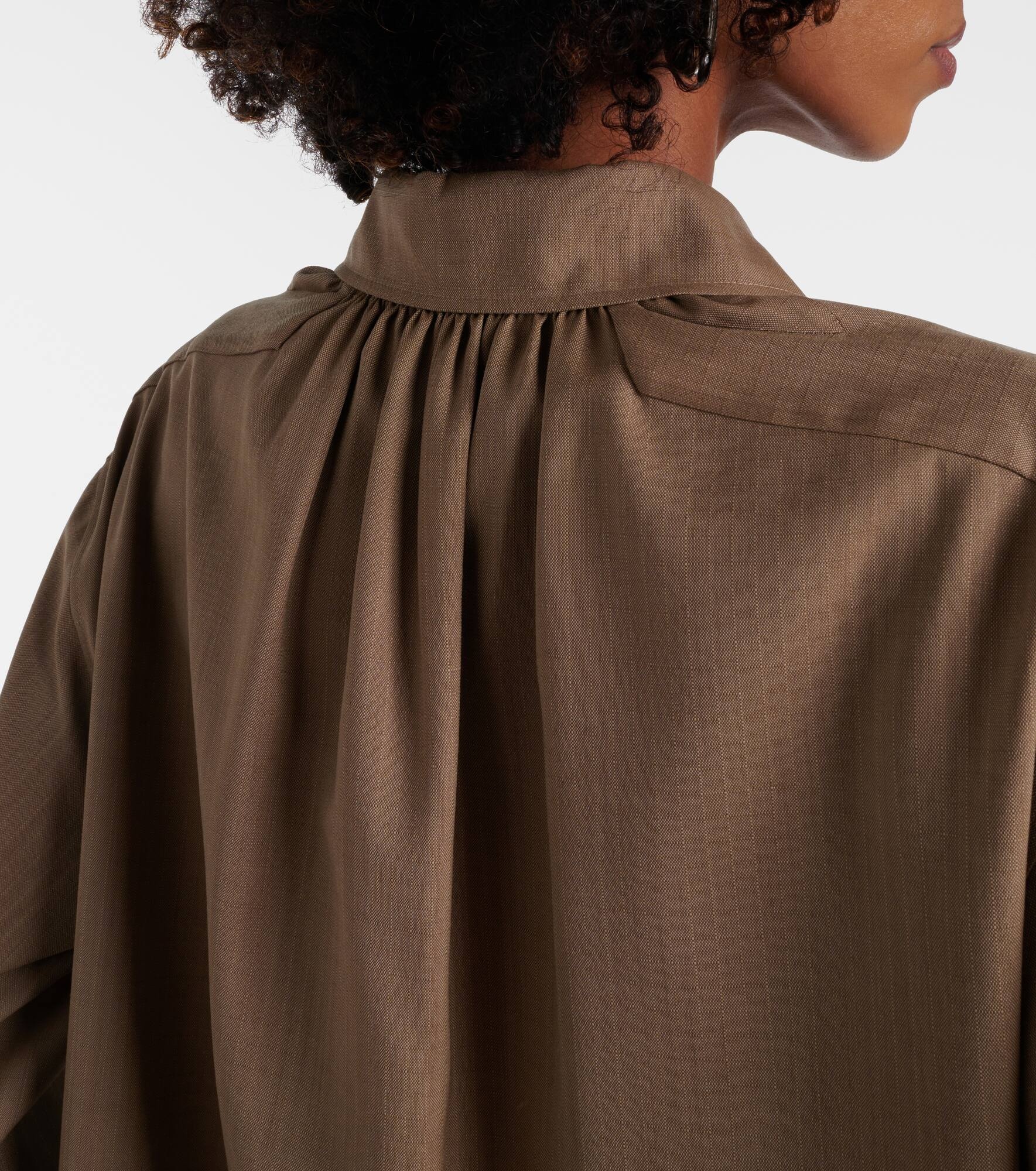 Wool shirt dress - 7