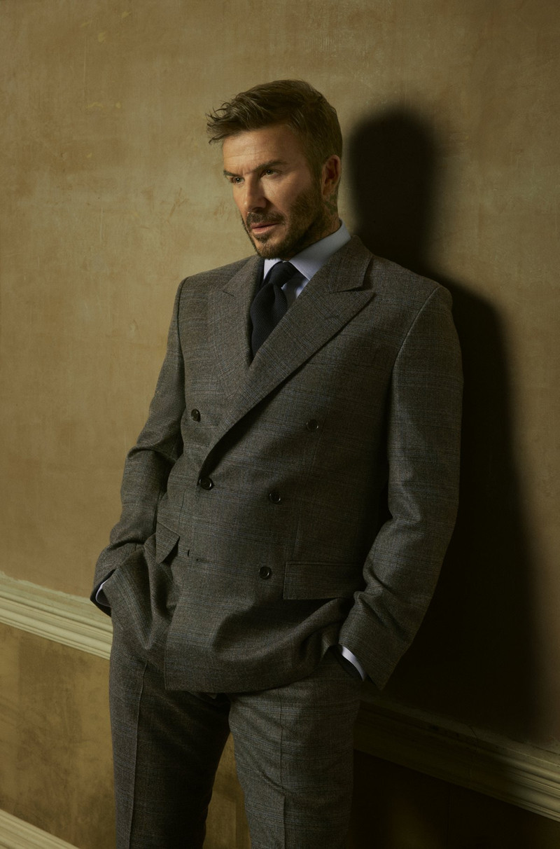 BECKHAM X BOSS SLIM-FIT SUIT JACKET IN CHECKED WOOL 2