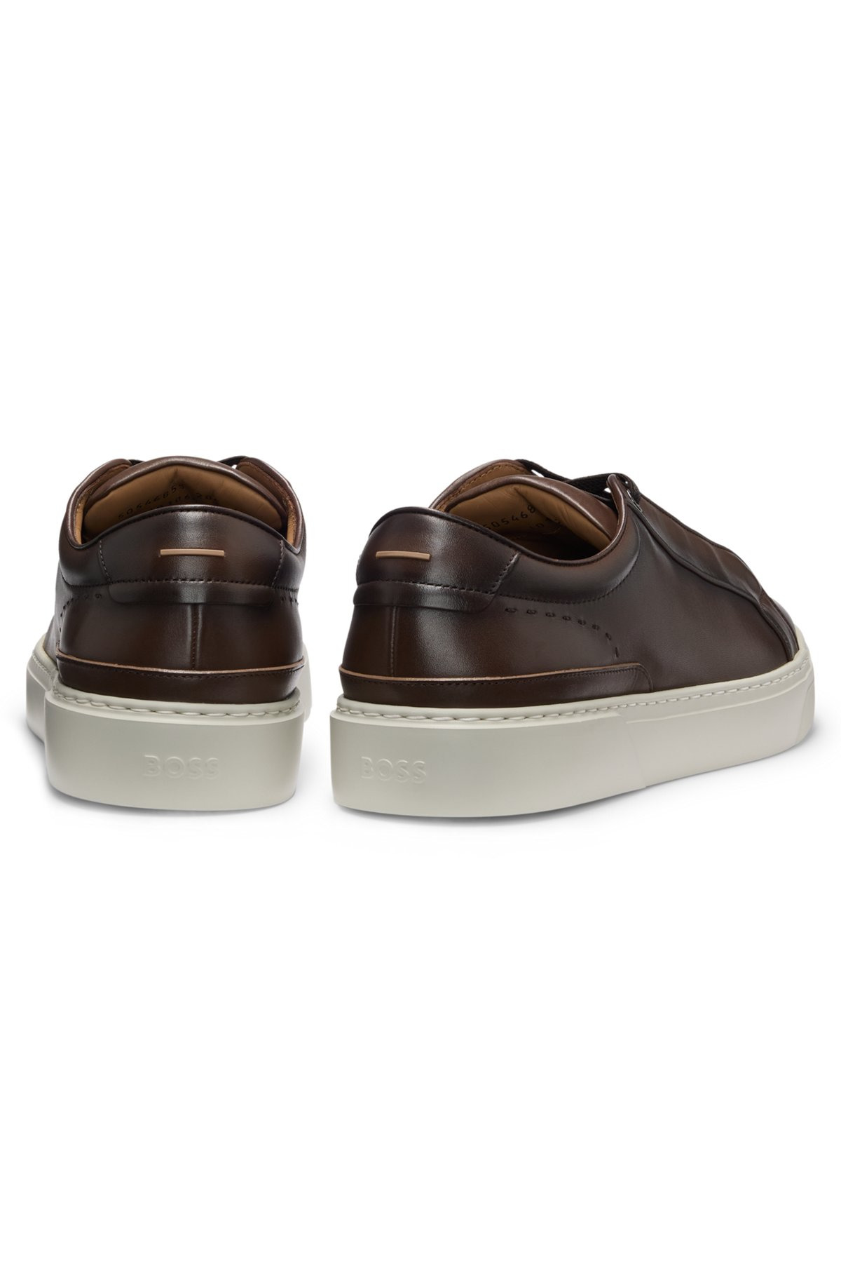 GARY LEATHER TRAINERS WITH HIDDEN LACES - 5