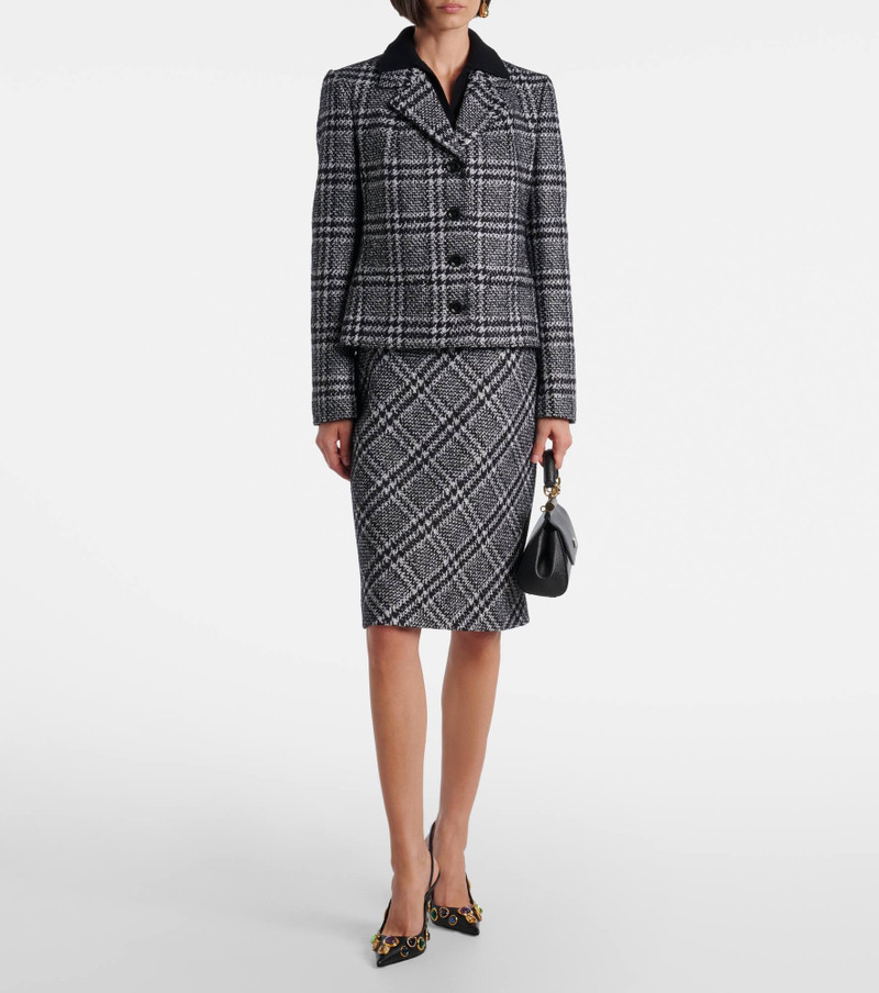 Dolce & Gabbana Checked wool-blend miniskirt outlook