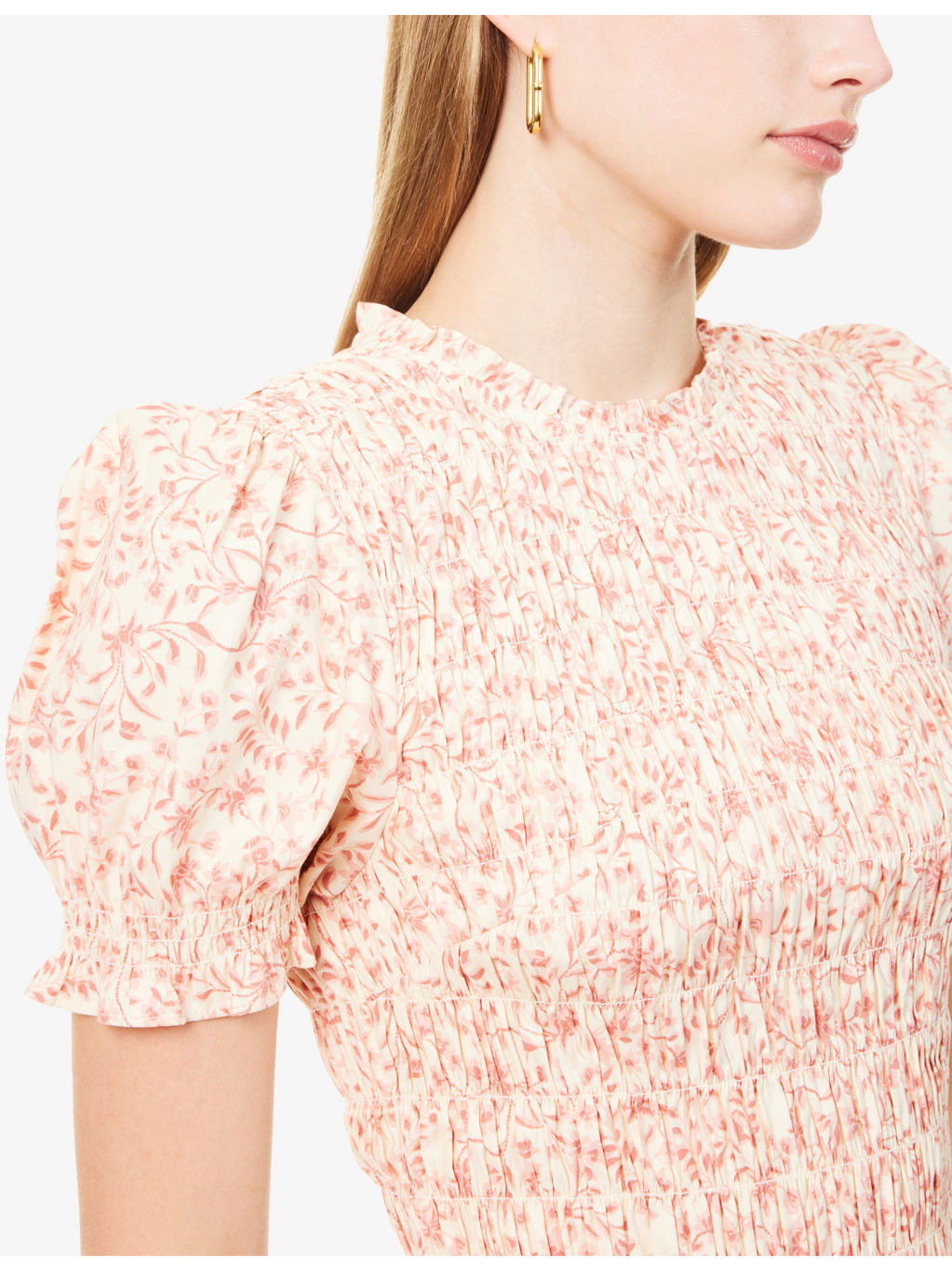 Leannah Puffed-Sleeves Stretch-Cotton Mini Dress - 5