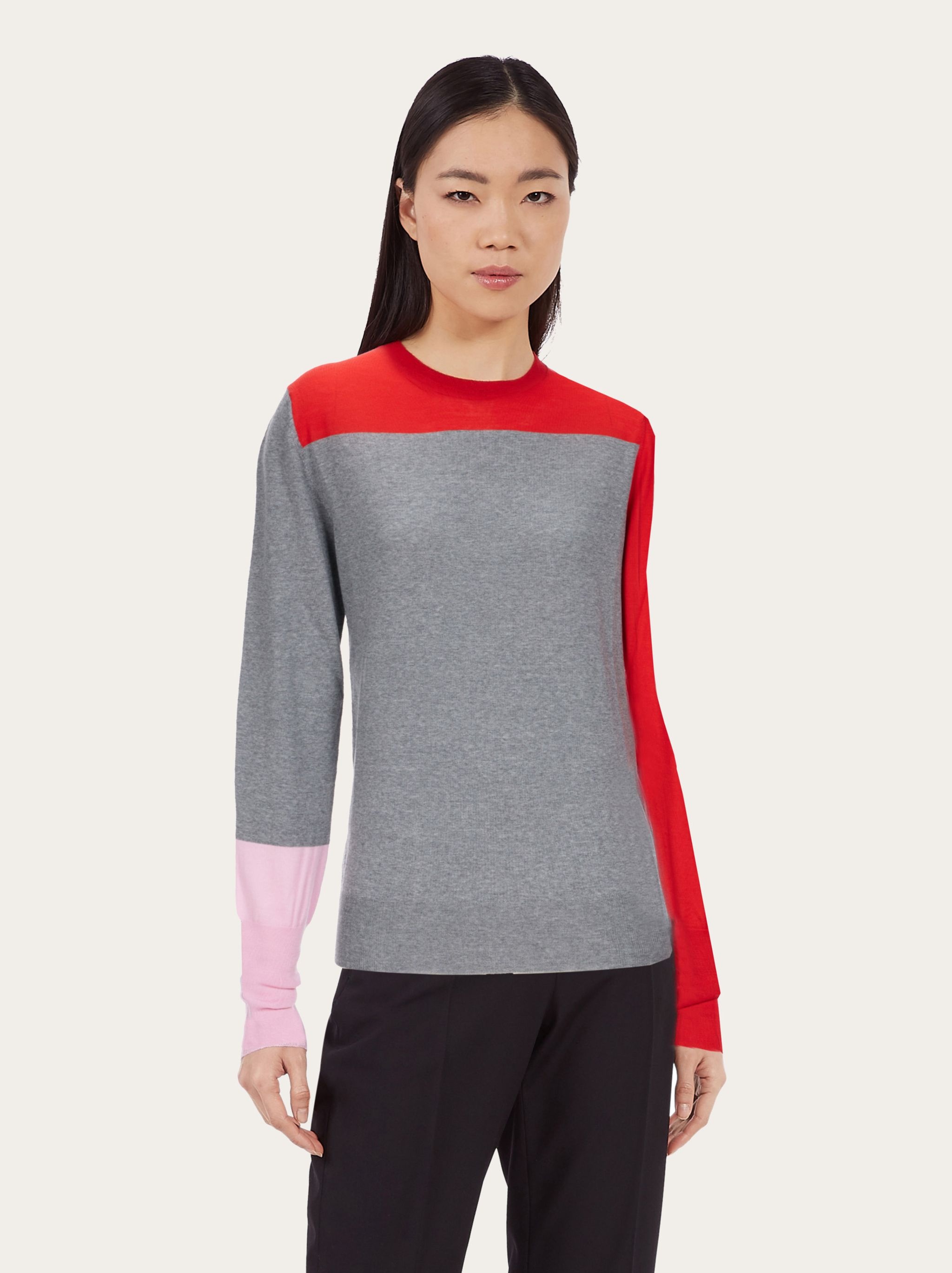 Color block slim fit sweater - 2