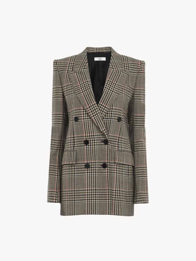 Chloé TAILORED JACKET IN PRINCE OF WALES WOOL outlook