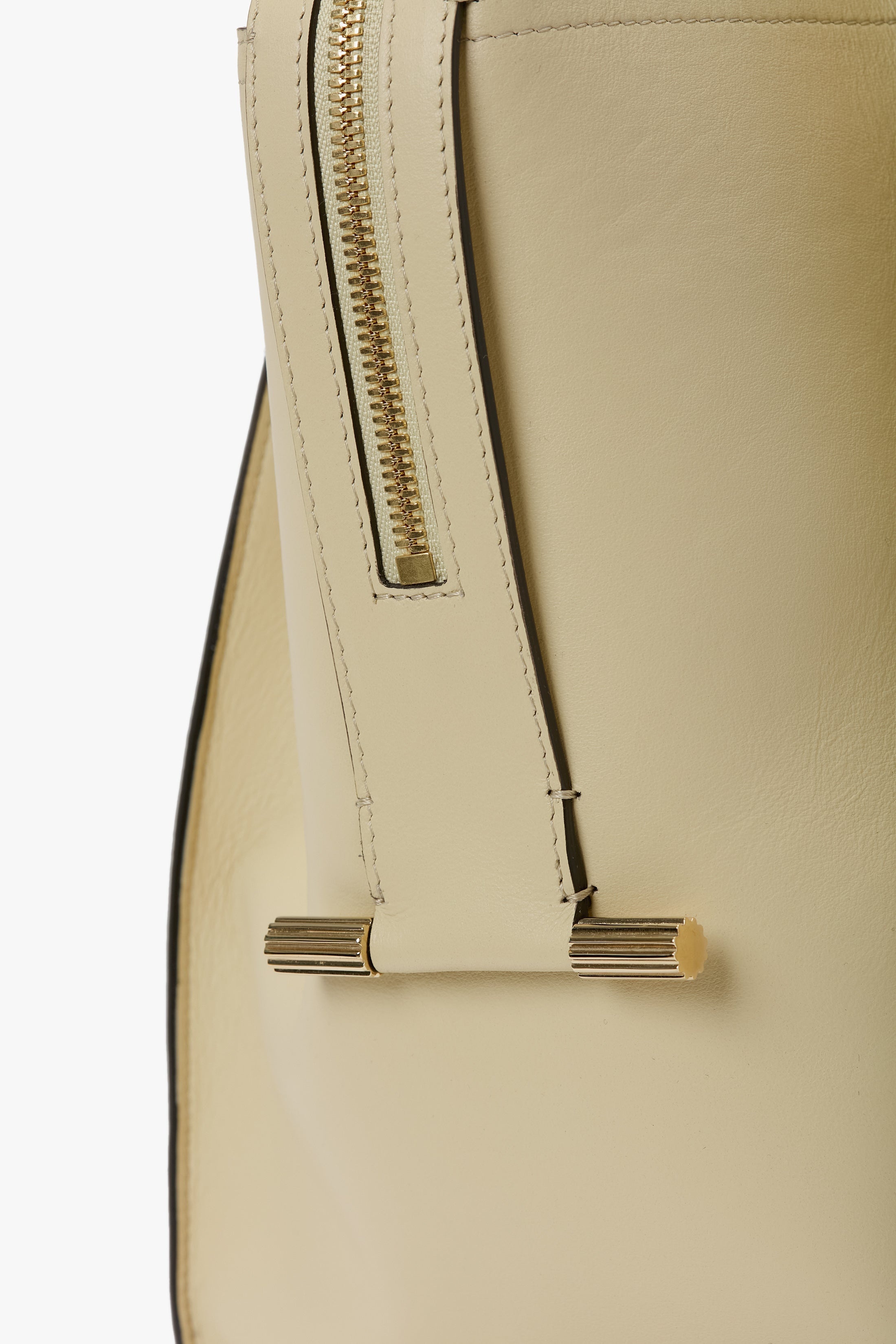 Victoria Bag In Ivory Grained Leather - 5