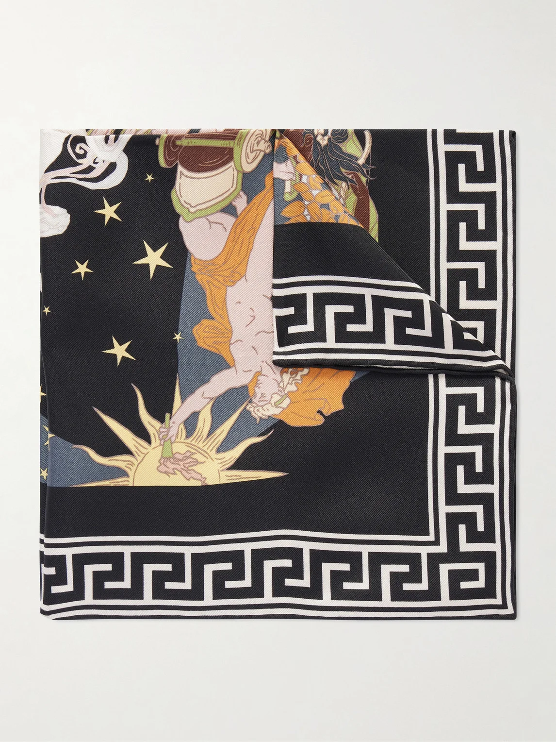Apollo and Artemis Printed Silk-Satin Scarf - 1