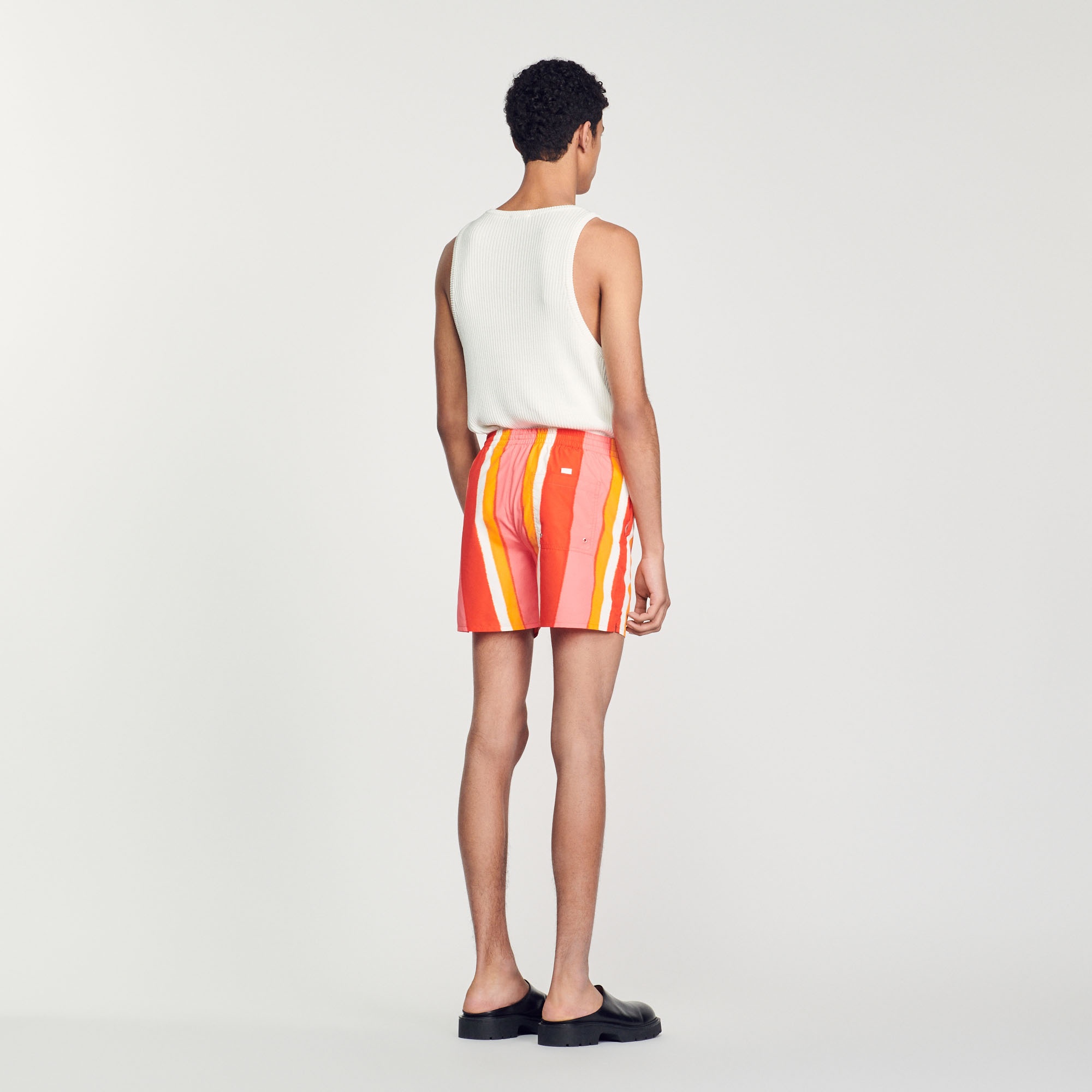 Printed striped swim shorts - 6