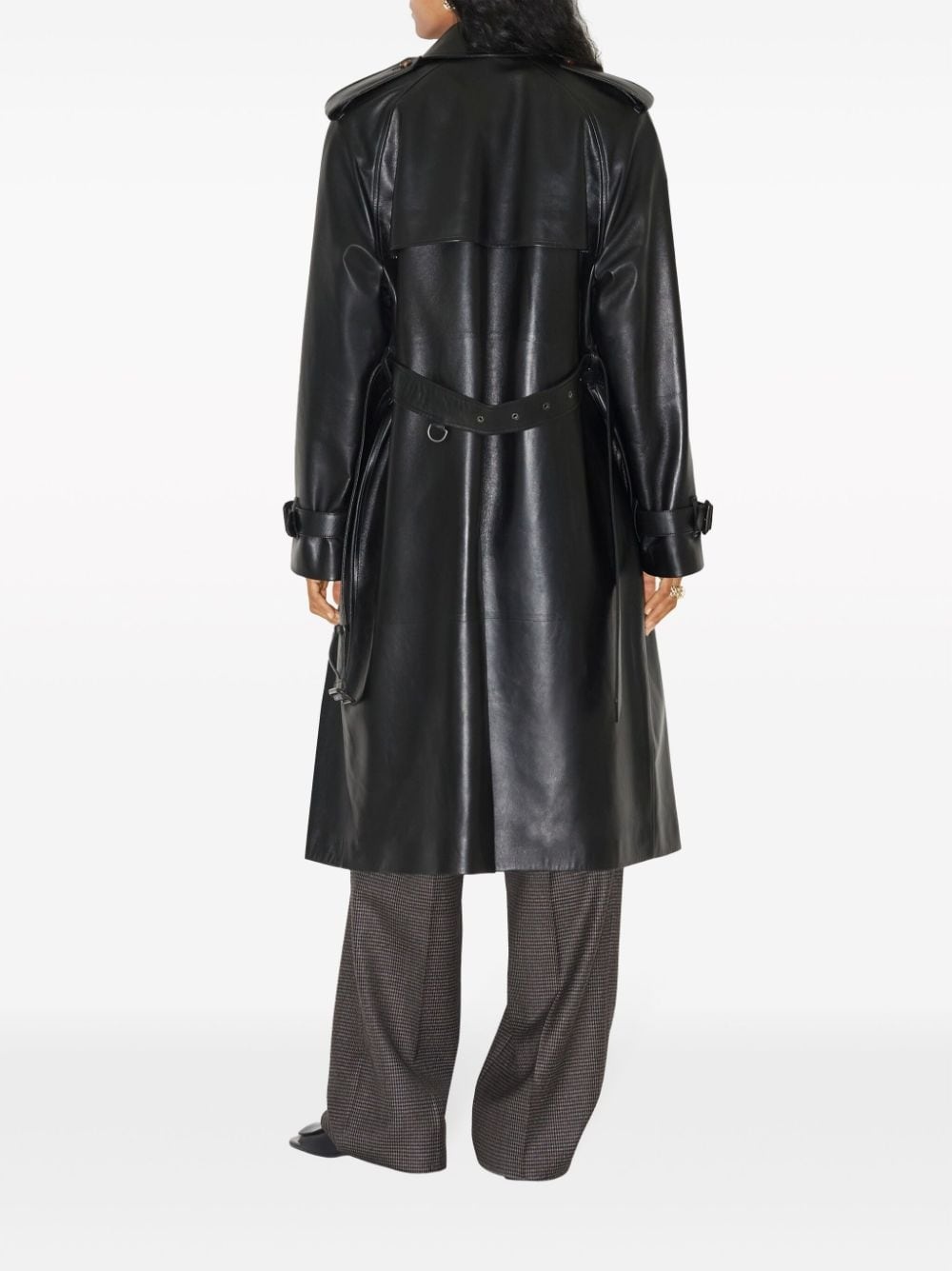 double-breasted belted trench-coat - 4