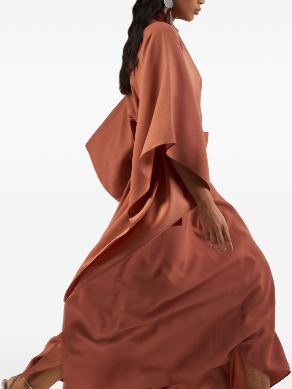 belted batwing maxi dress - 4