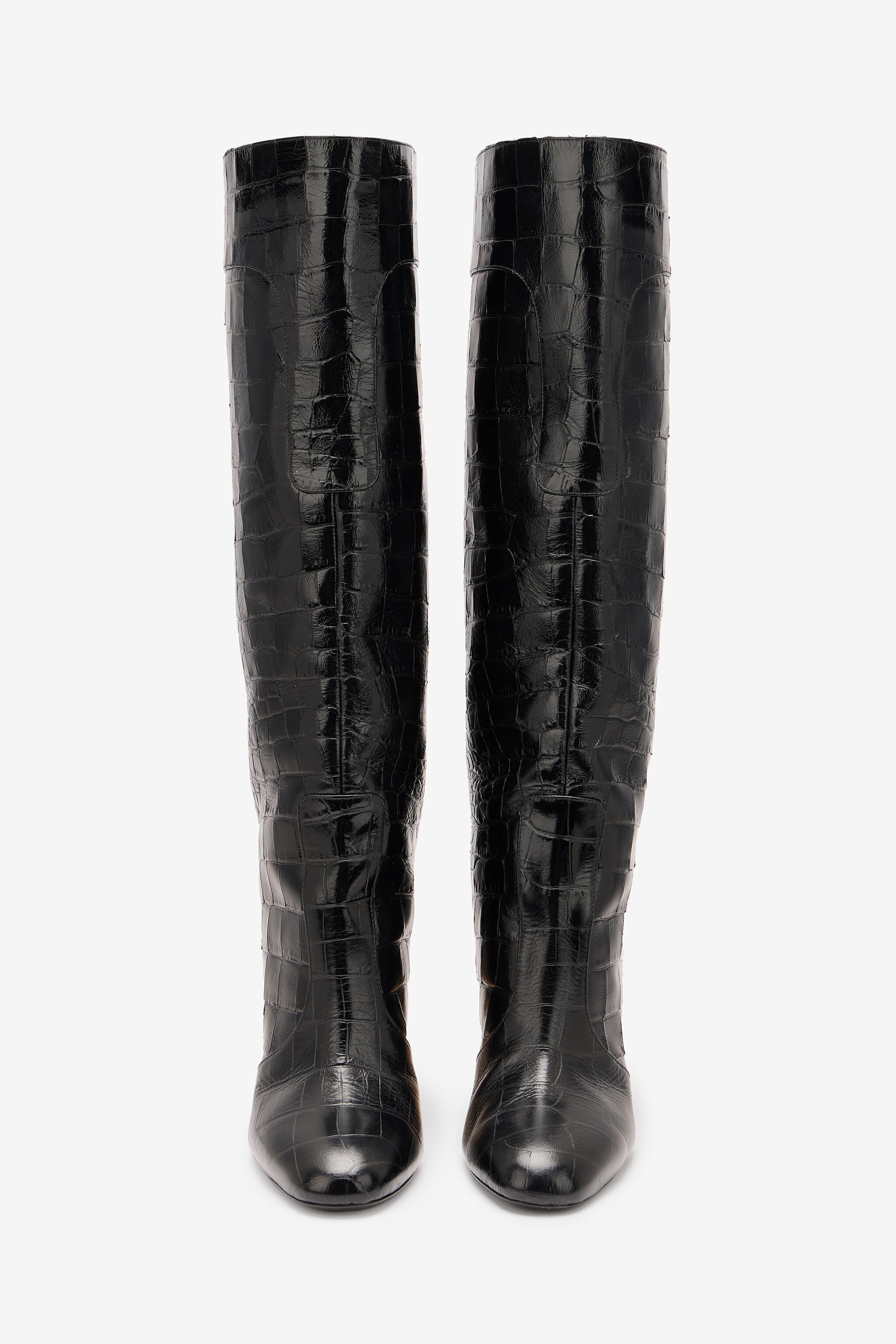Boots With Crocodile Embossing - 5