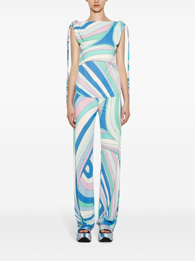 PUCCI Iride-print knot top outlook