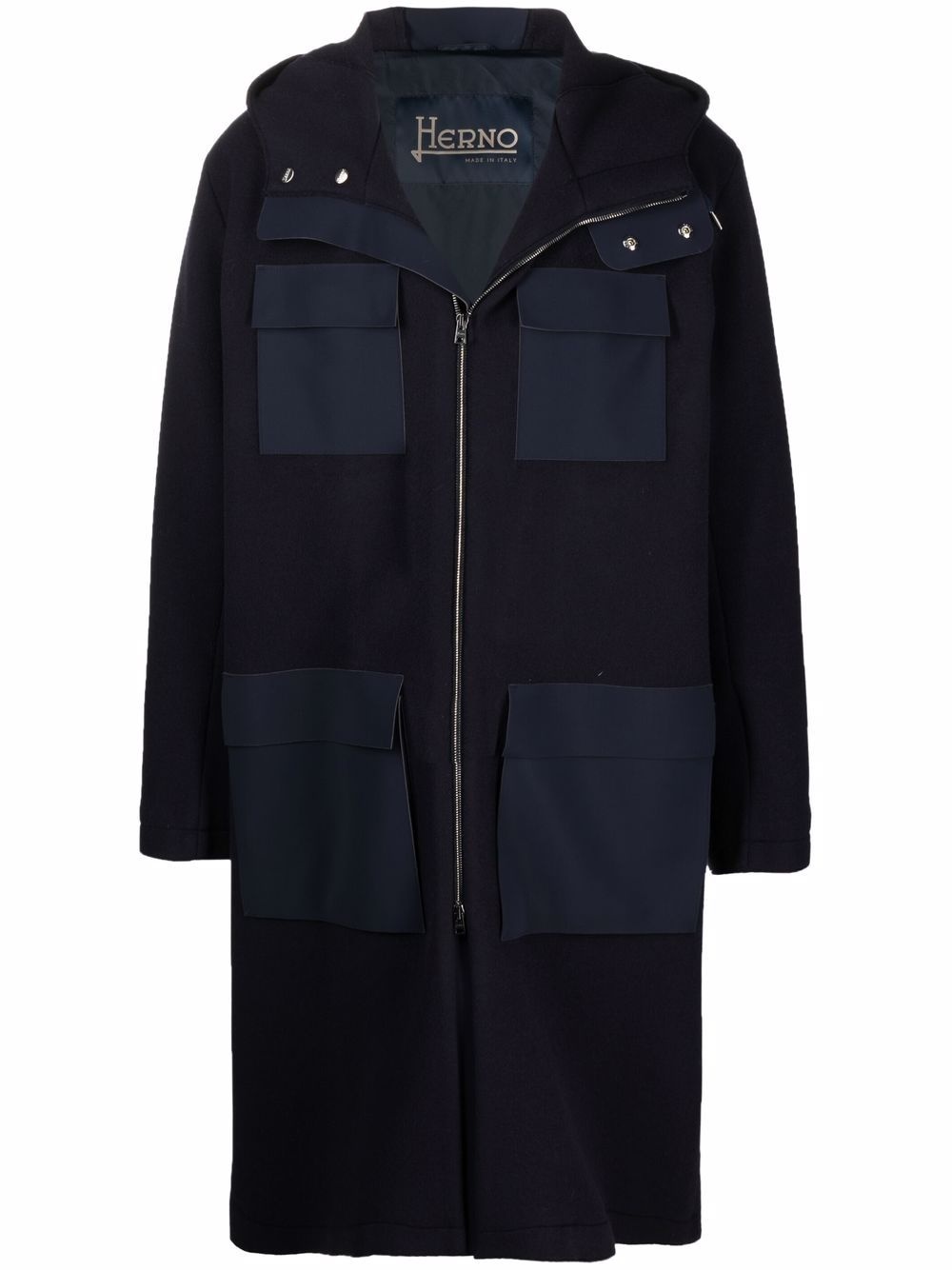 contrast panel parka - 1