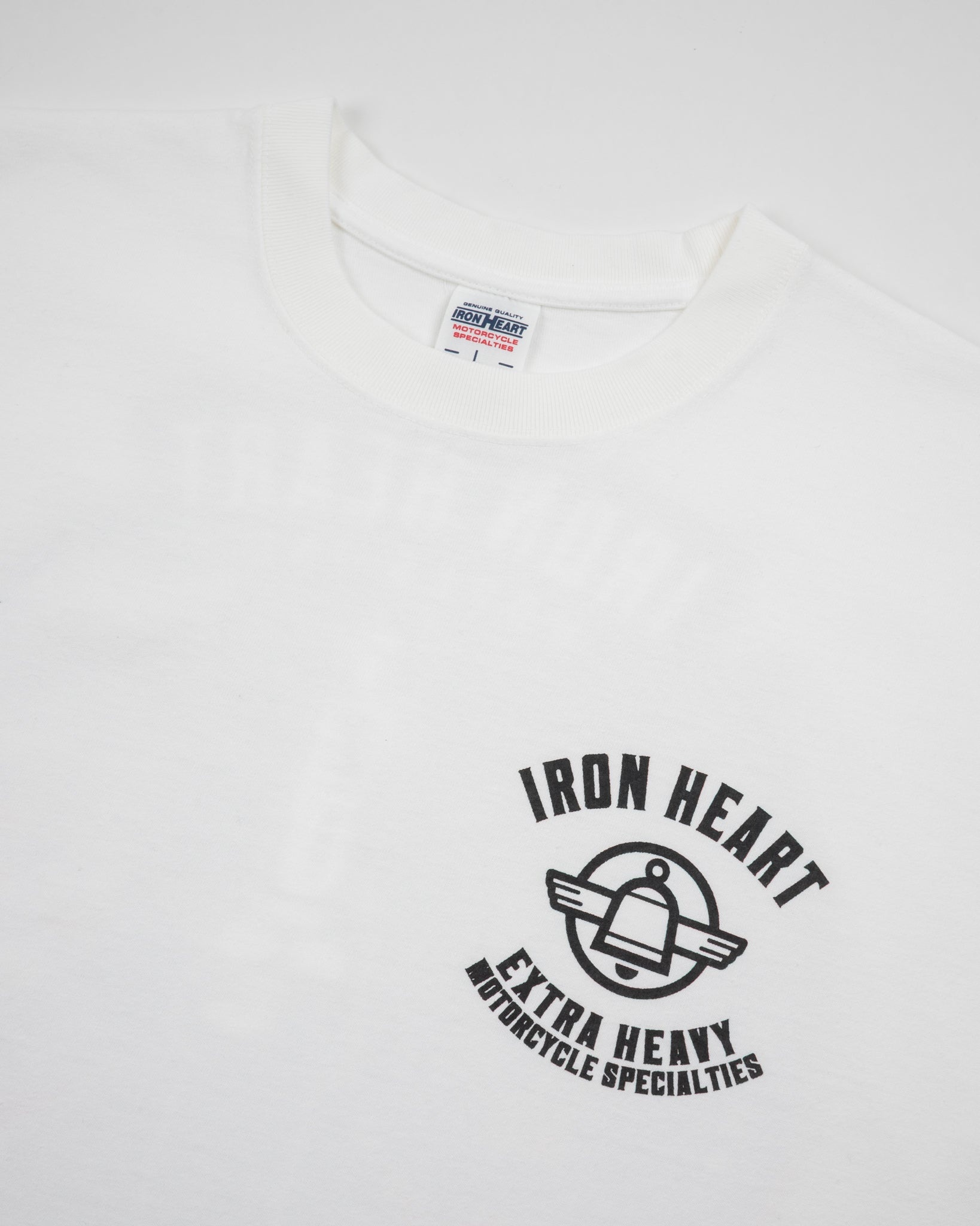 7.5OZ PRINTED LOOPWHEEL CREW NECK T-SHIRT - WHITE - 7