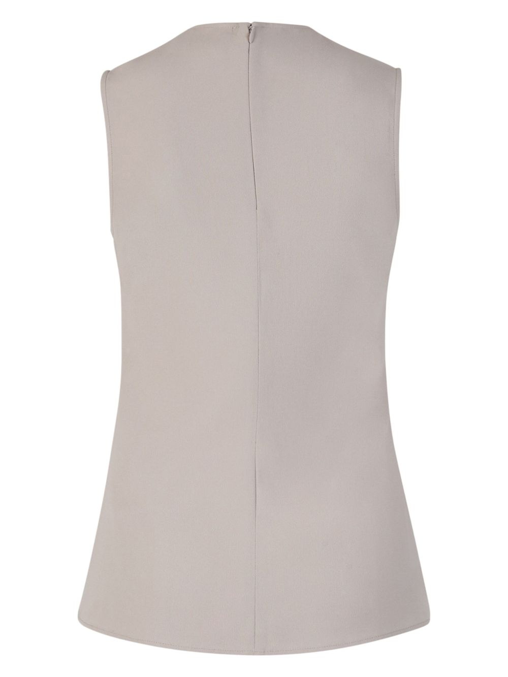 round-neck crepe tank top - 2