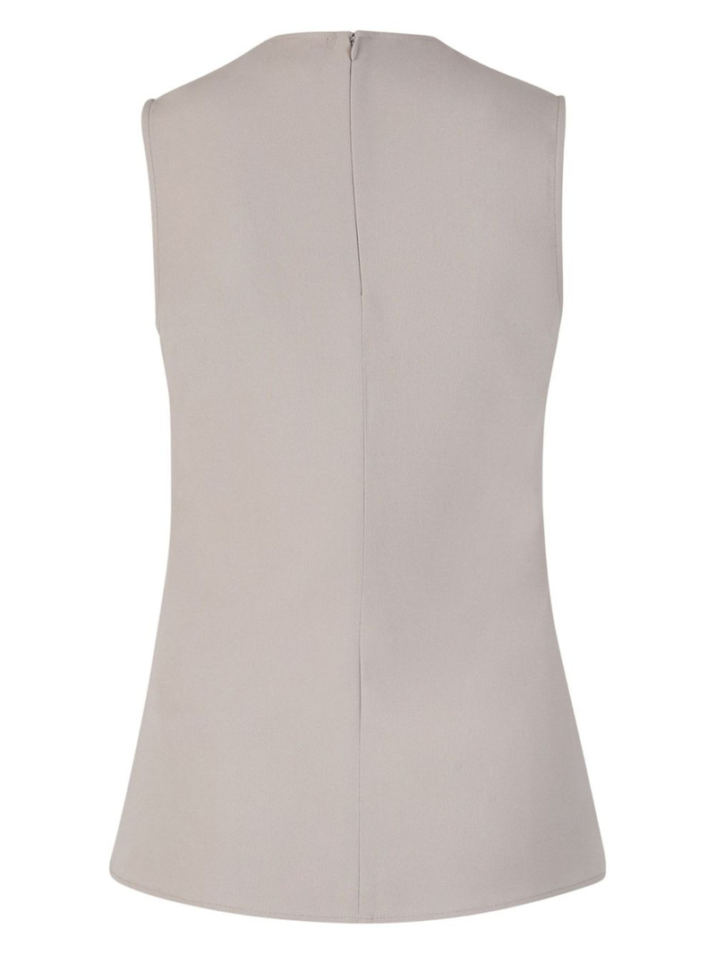 AMI Paris round-neck crepe tank top outlook