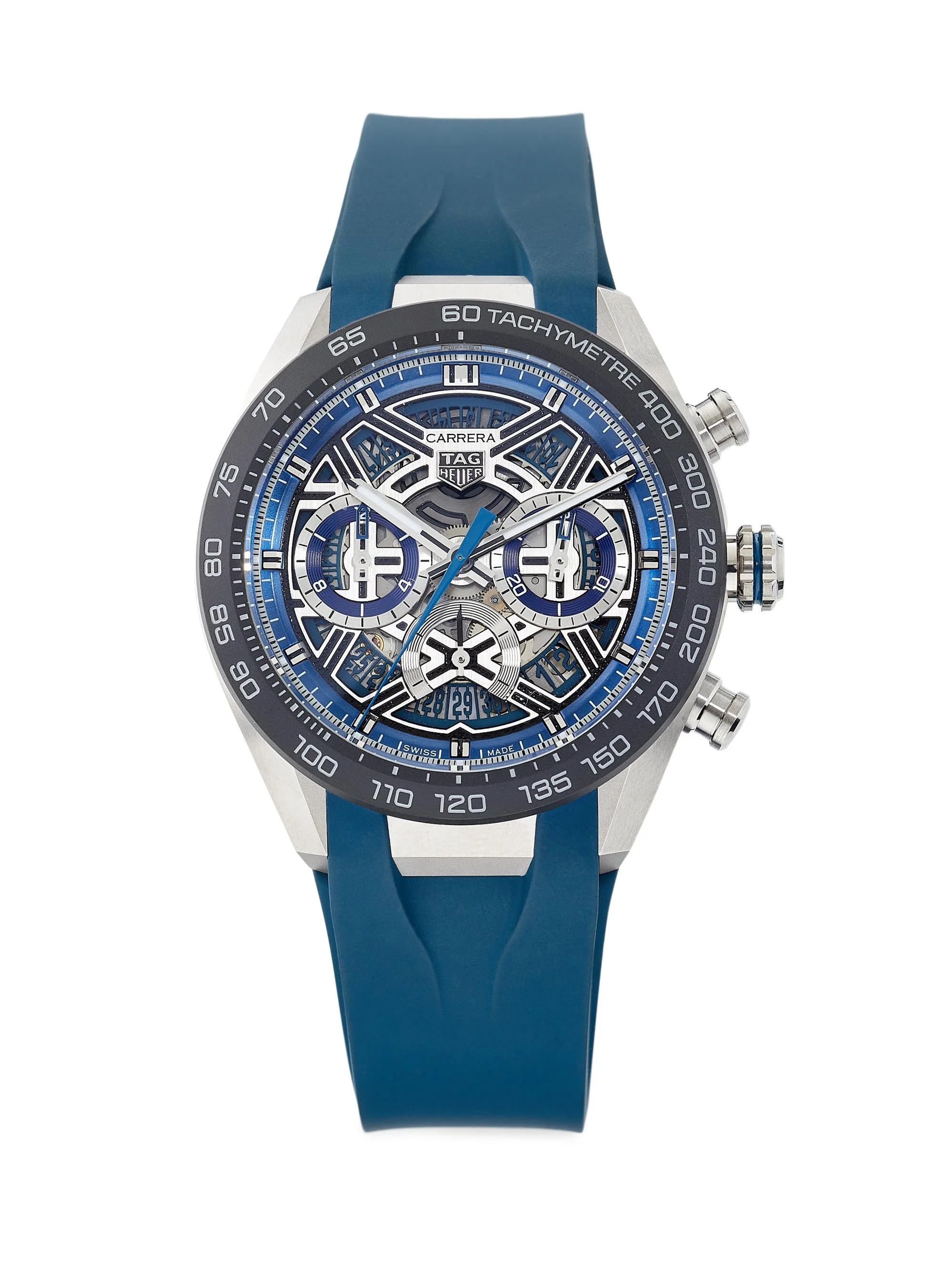 Women's Carrera TH-20 Extreme Titanium & Rubber Watch/44MM - Blue - 1
