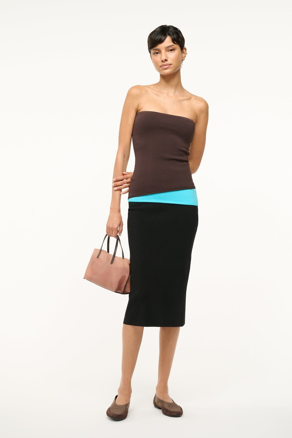 STAUD LA SERENA DRESS EARTH AQUA BLACK - 4