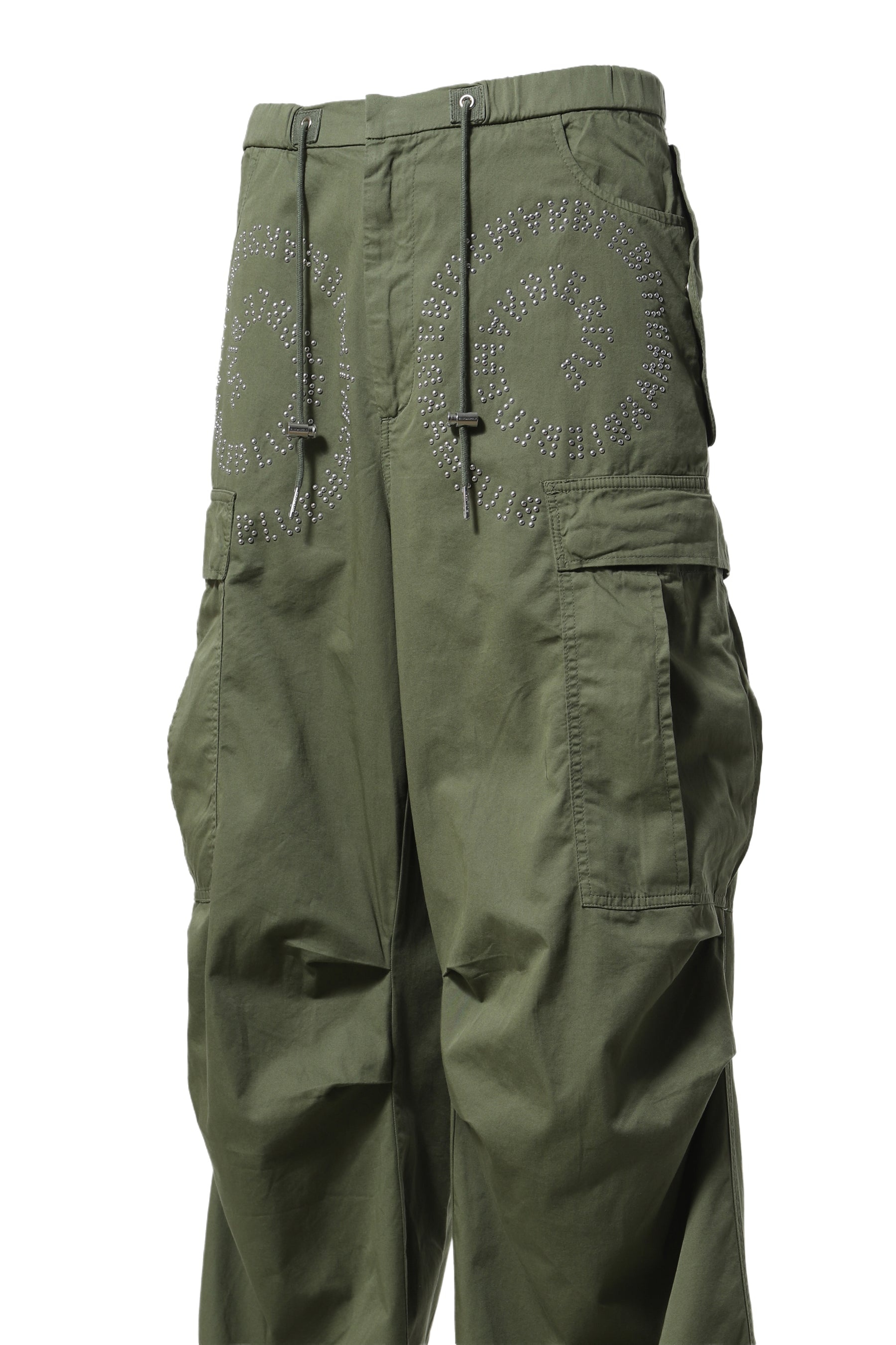 STUDDED CARGO PANTS / KHA - 4