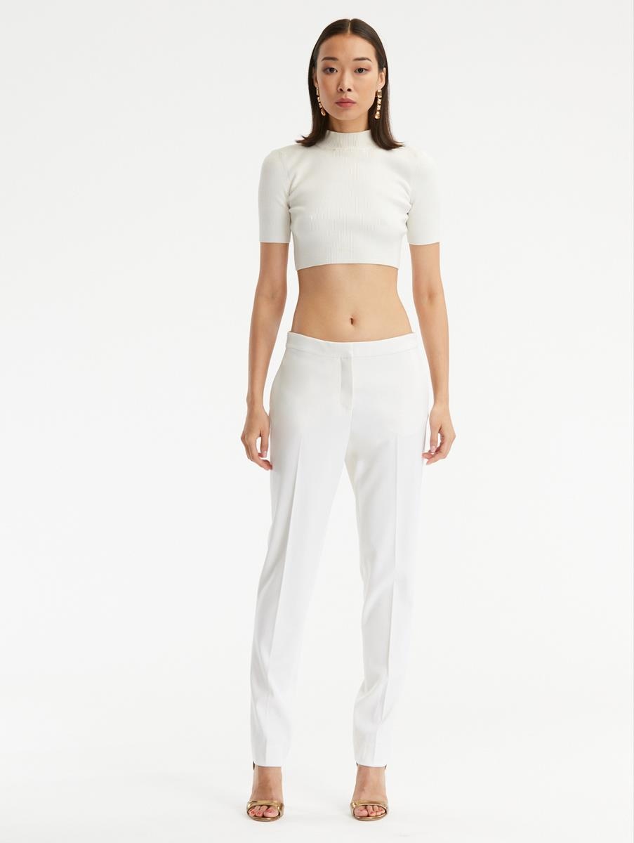 ZIP FRONT STRAIGHT LEG PANTS - 3
