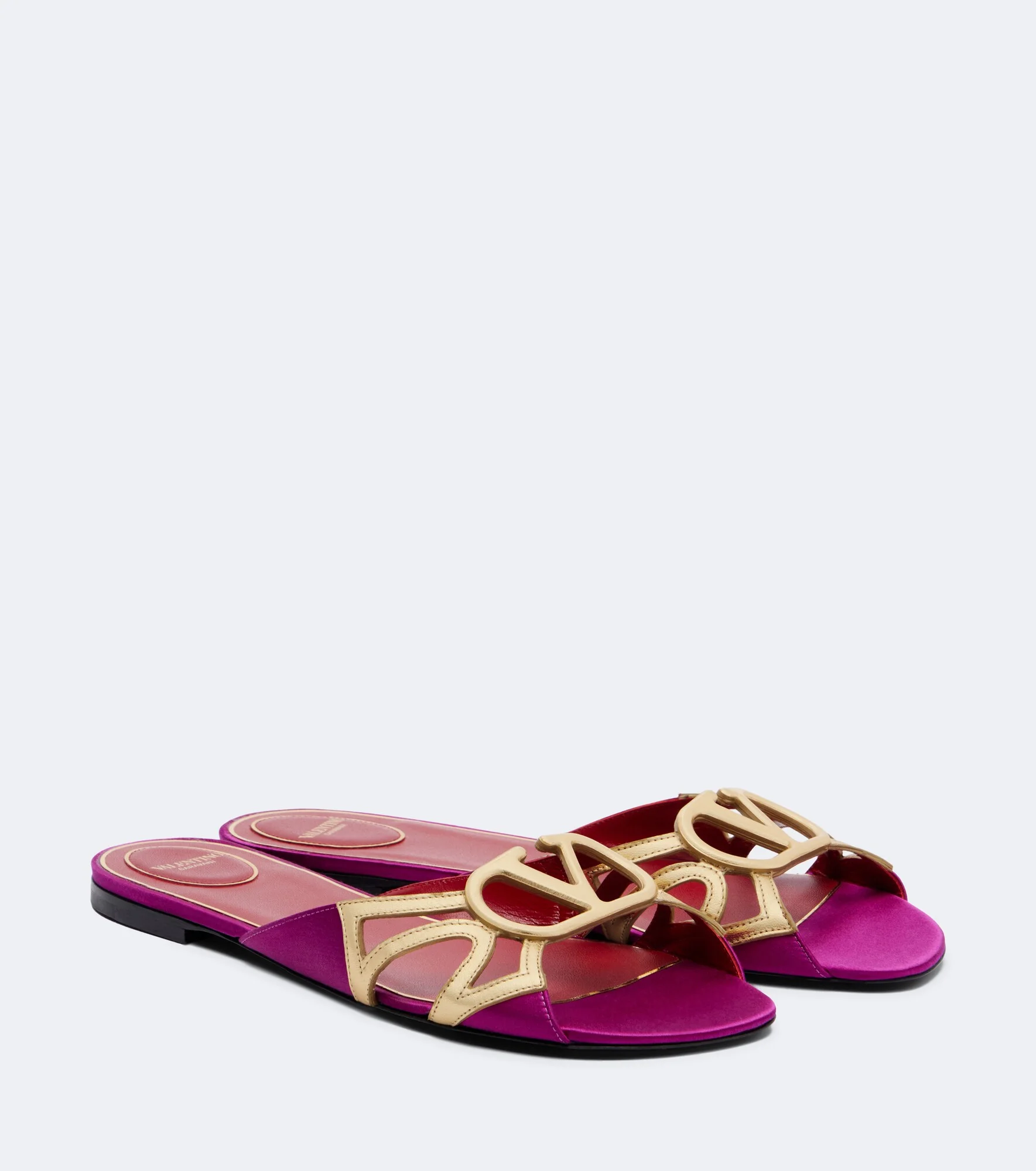 Wonderweb VLogo leather slides - 1
