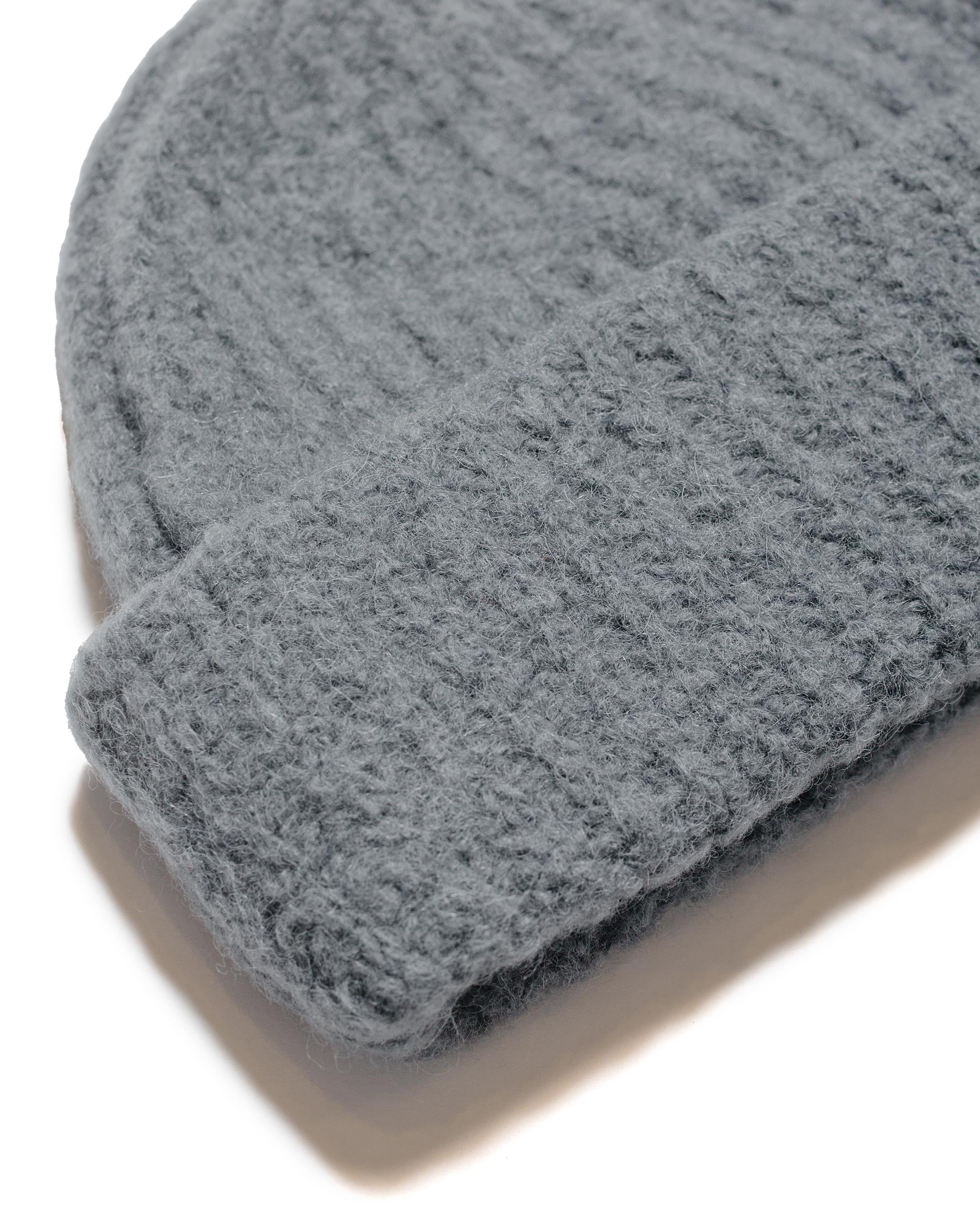 Alpaca Wool Short Beanie Mouse Grey - 2