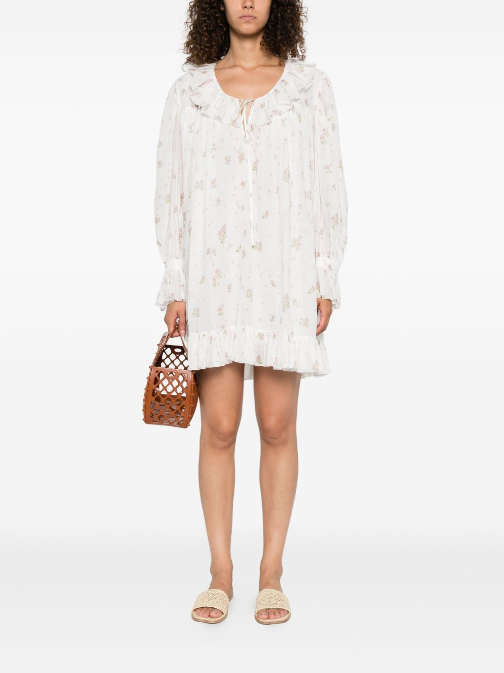 floral-print mini dress - 2