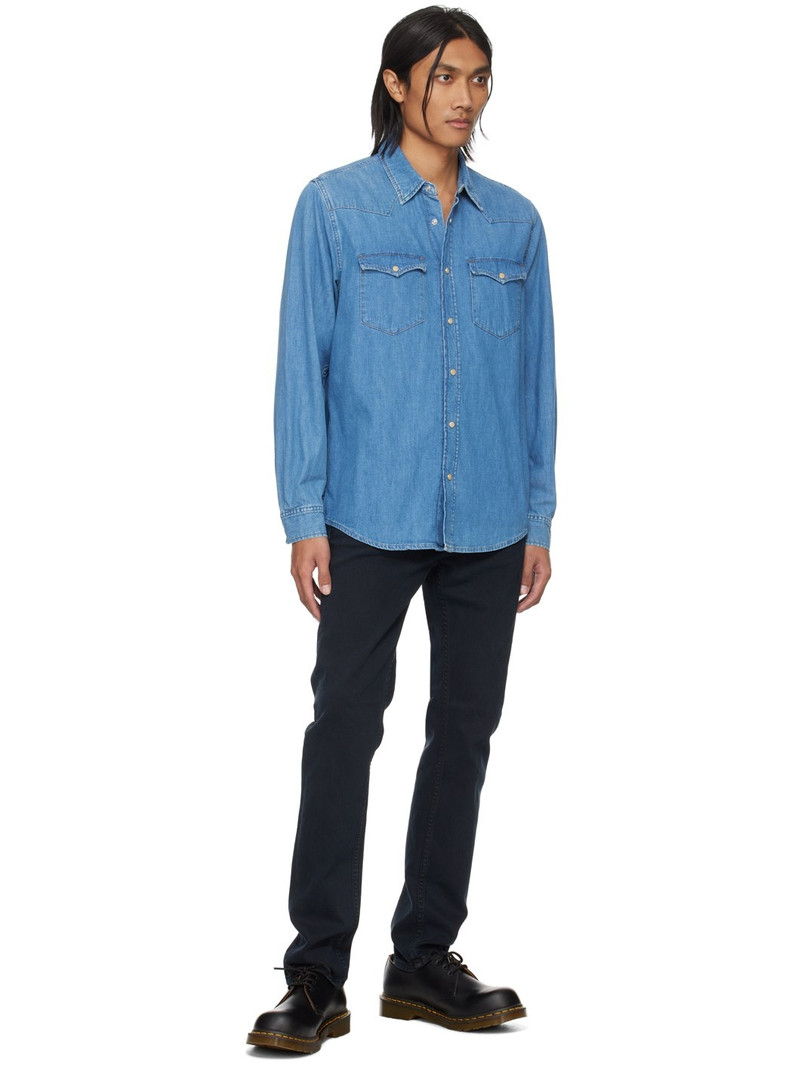 Nudie Jeans Black Lean Dean Jeans outlook