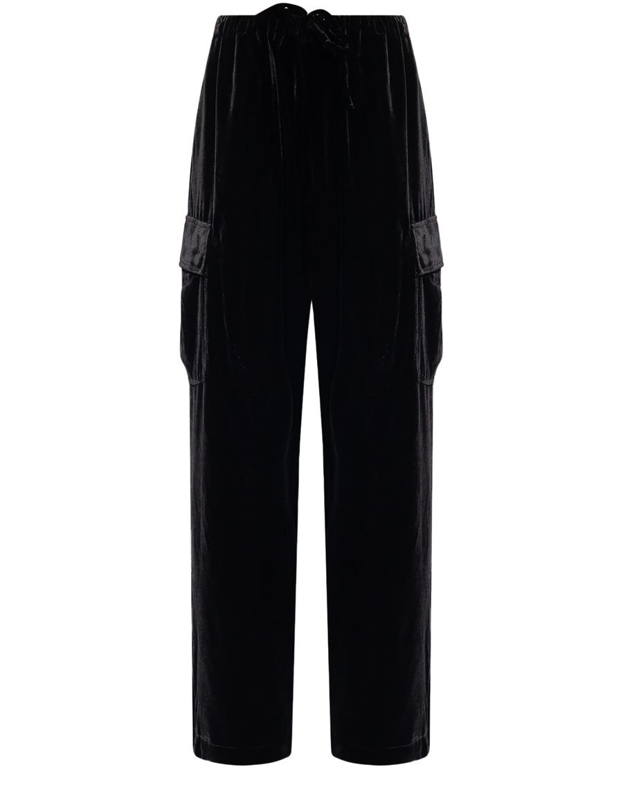 Velvet cargo trousers - 1