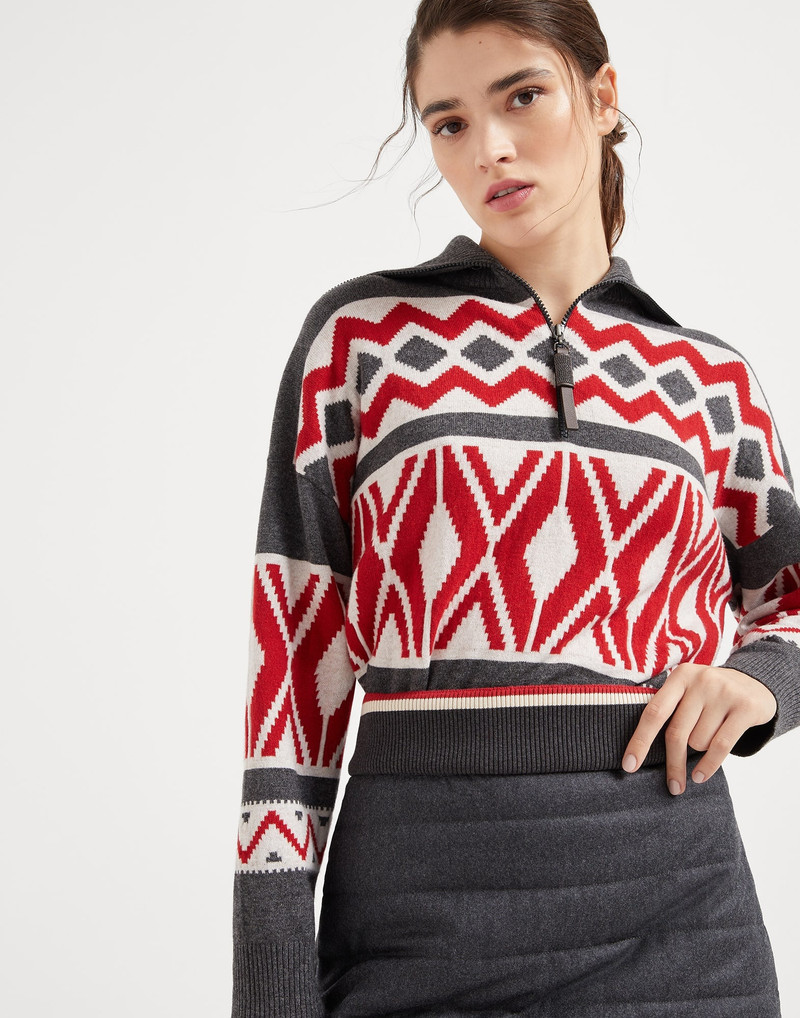 Virgin wool flannel quilted mini skirt with Thermore® padding 3