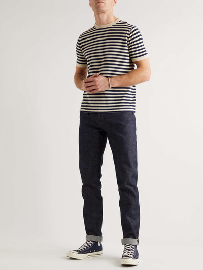 Aspesi Striped Cotton, Silk and Linen-Blend T-Shirt outlook