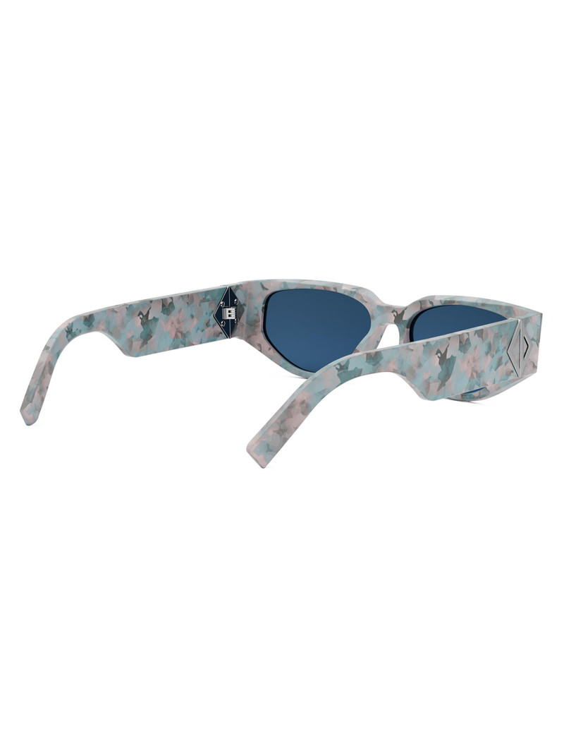Men's CD Diamond S7I Geometric Sunglasses - Pale Blue Havana Bright Blue 6