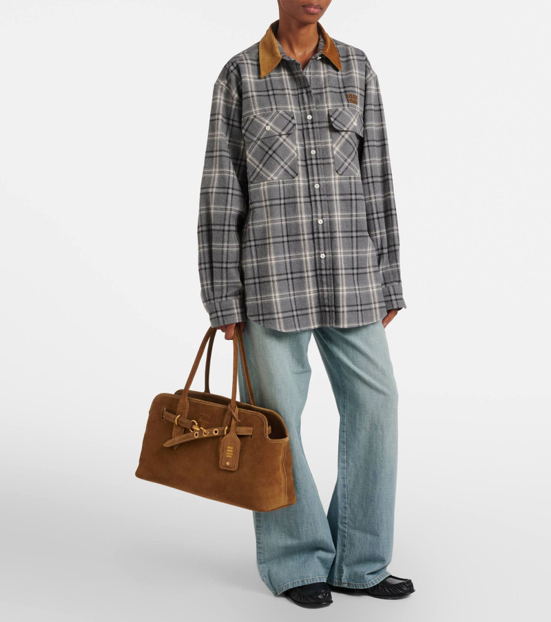 Miu Miu Adventure suede tote bag outlook