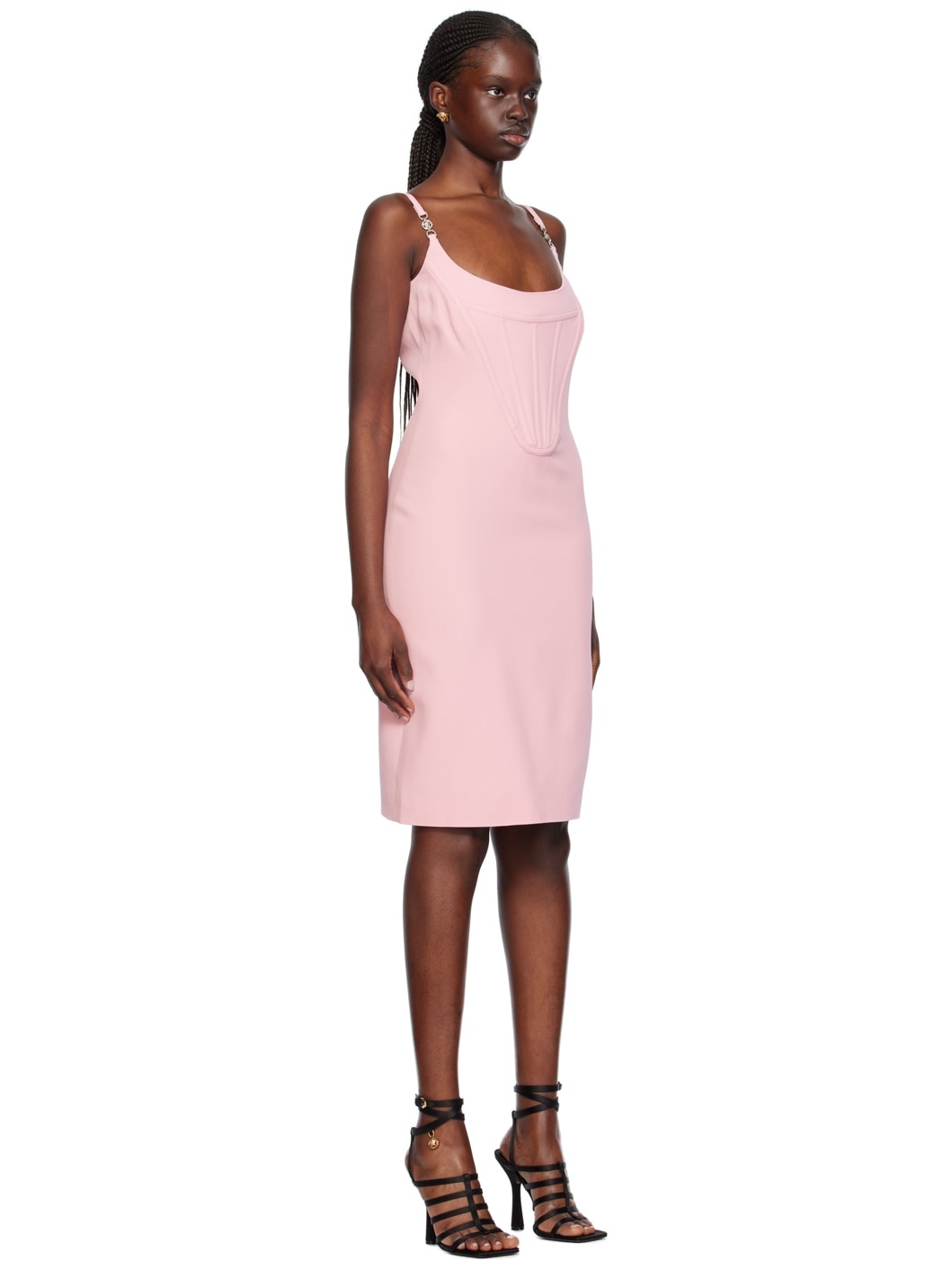Pink Corset Midi Dress - 2