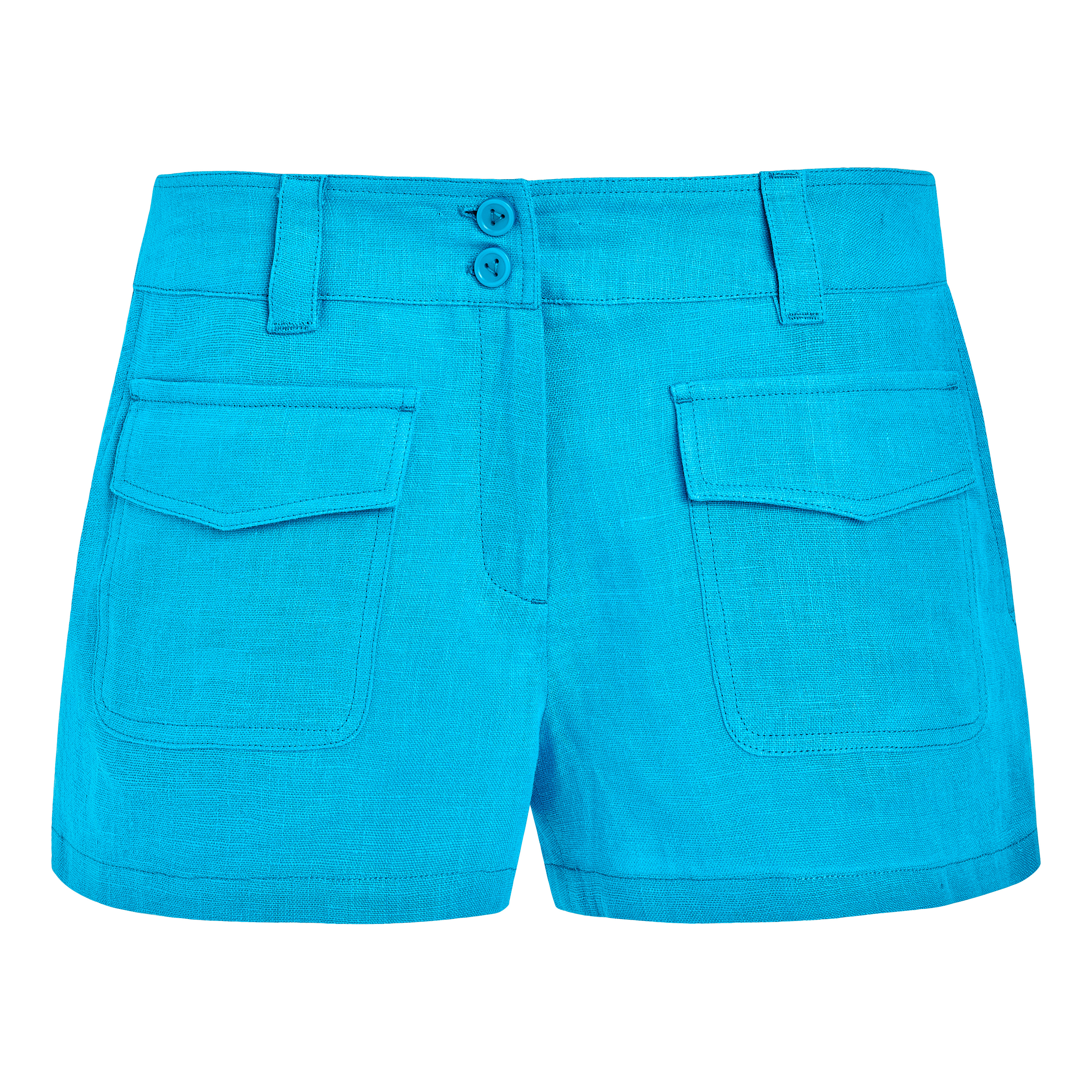 Women linen bermuda shorts solid - Vilebrequin x JCC+ - Limited Edition - 1