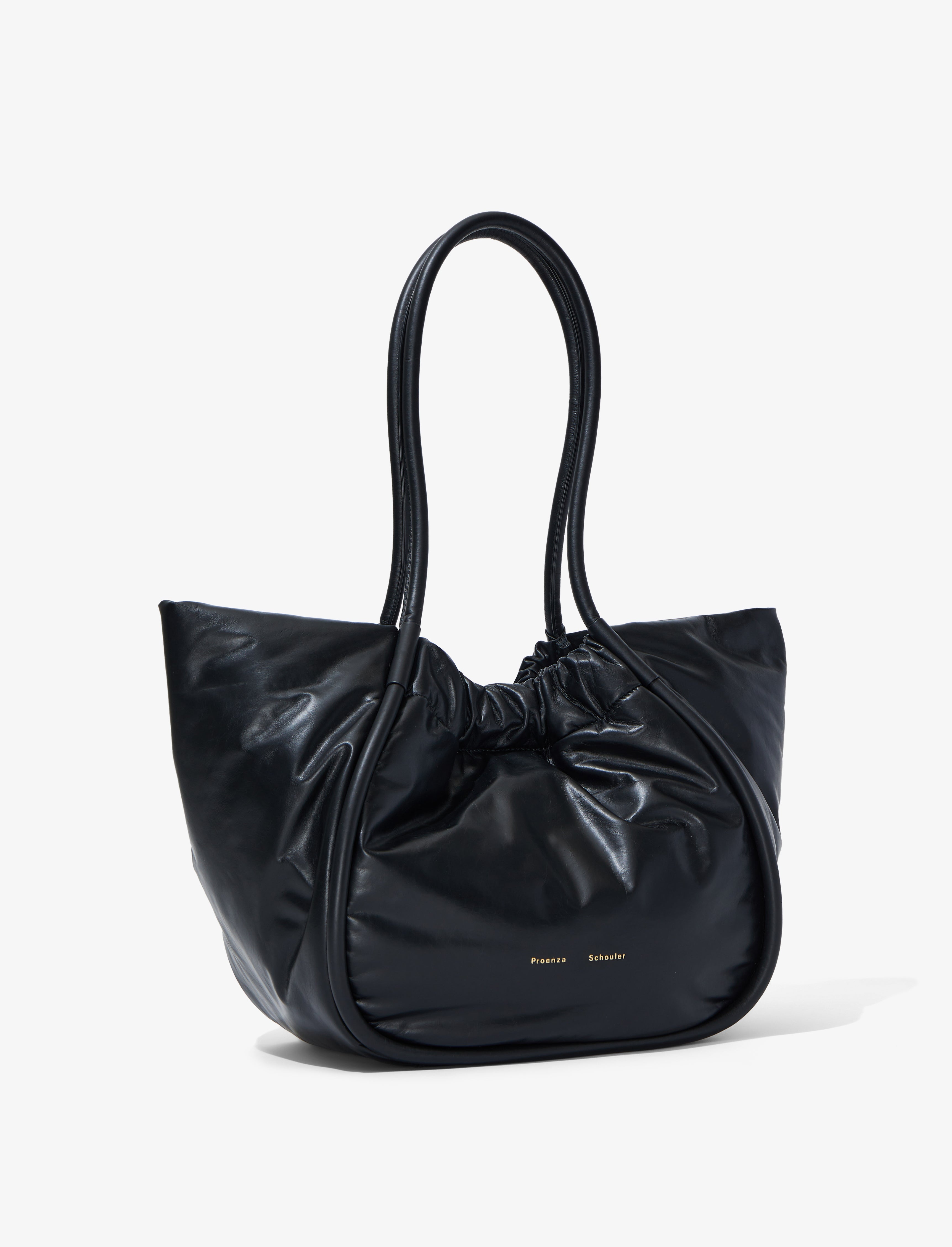 Large Ruched Tote in Puffy Nappa - 3