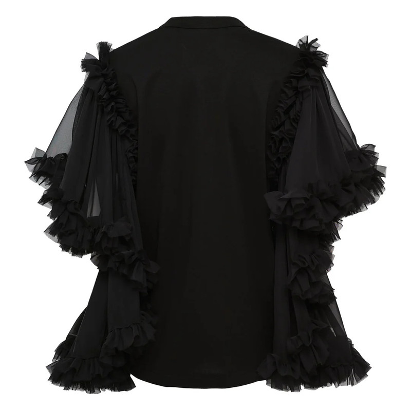 Noir Kei Ninomiya Cotton Ponte x Polyester Top outlook