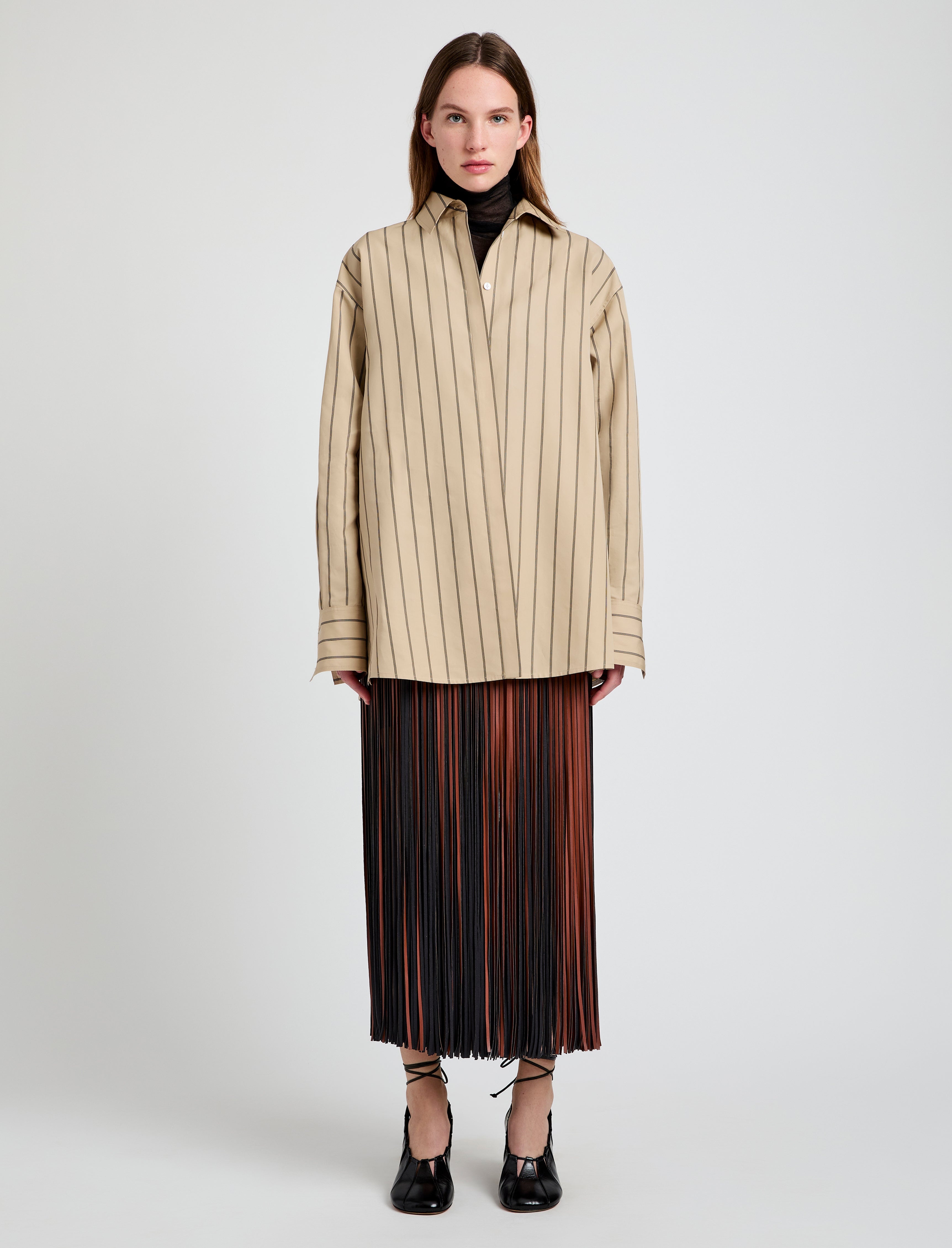 Veda Skirt in Faux Leather Fringe - 6