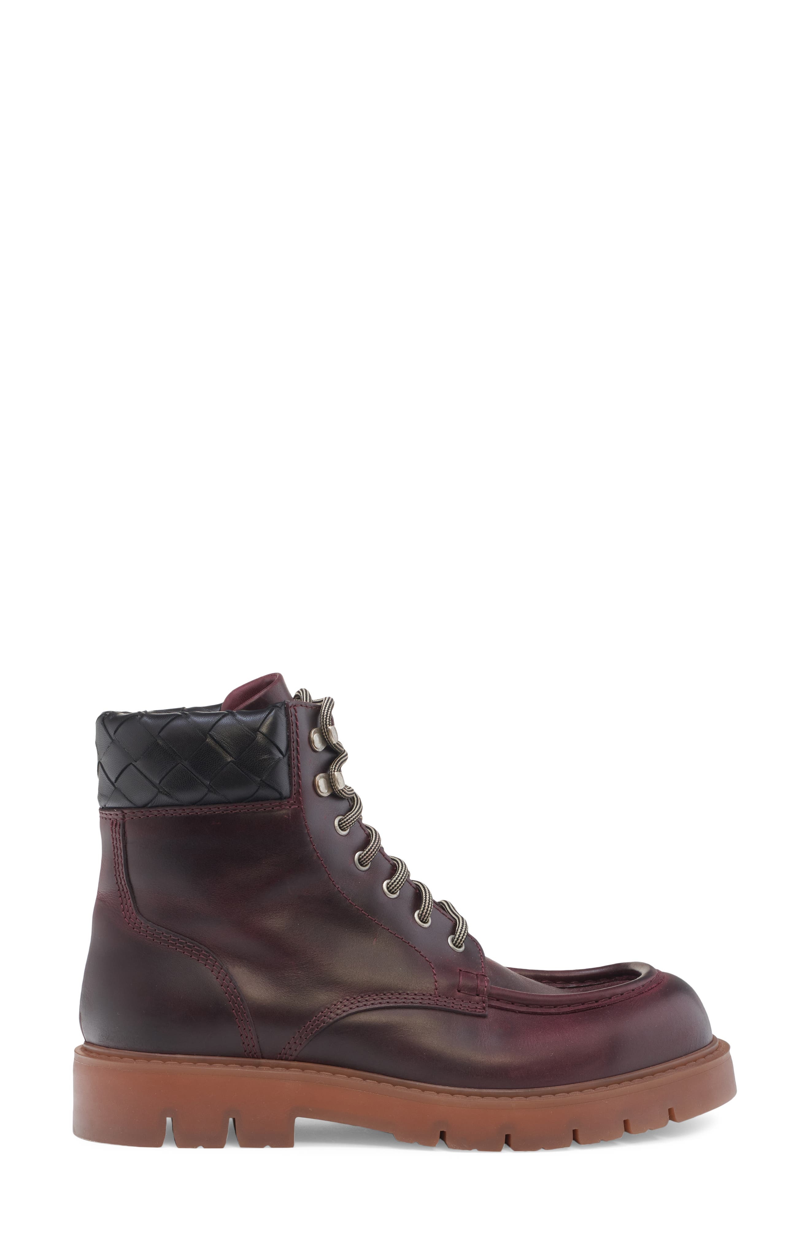 Bottega Veneta Haddock Lug Sole Lace-Up Boot in Jam/Rubber at Nordstrom - 3