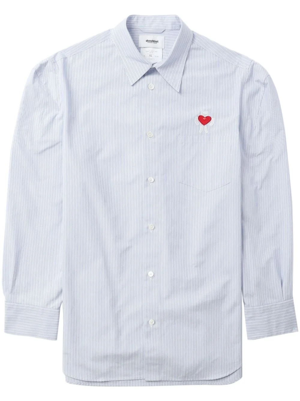 Robot Shoulder striped cotton shirt - 1