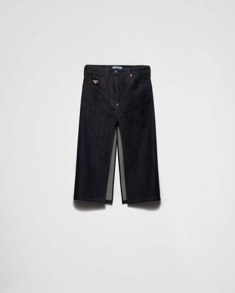 Flared skirt in selvedge denim 1