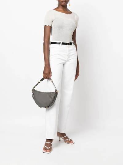 BY FAR zip-up curved shoulder bag outlook