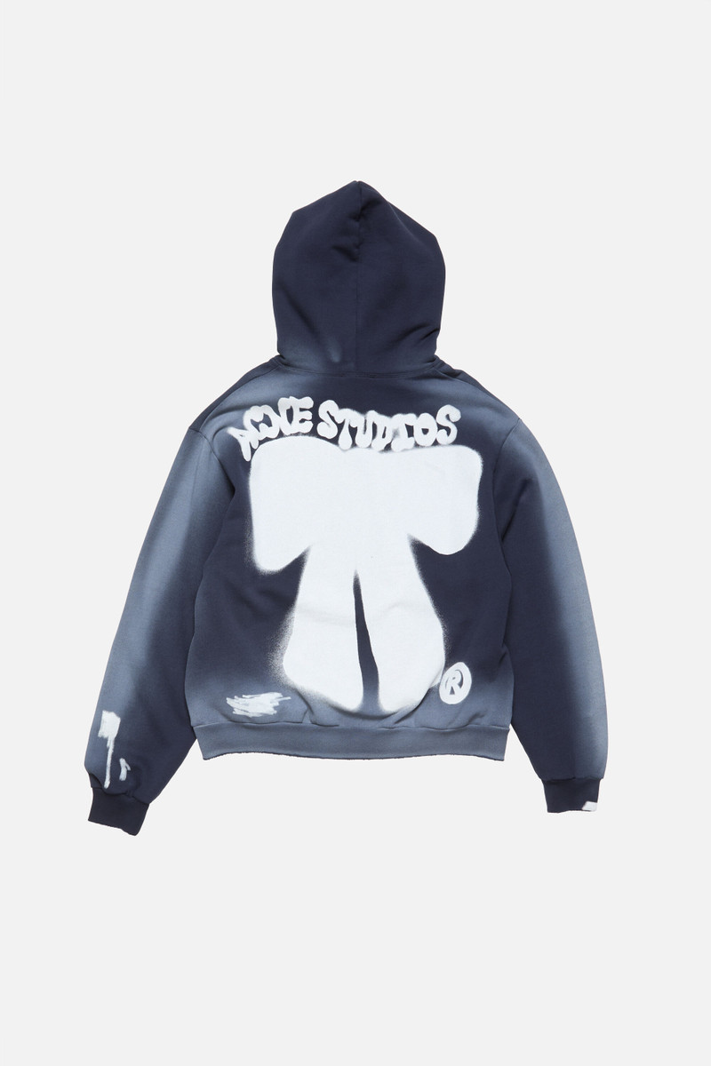 Acne Studios Hooded logo sweater - Navy blue outlook