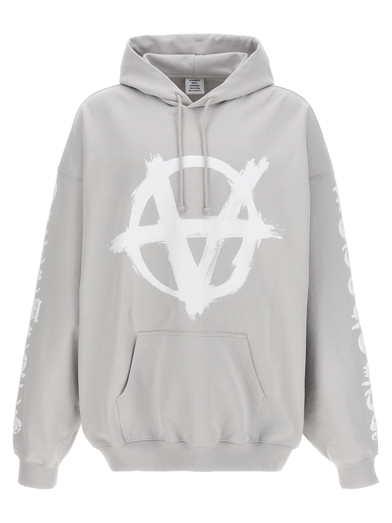 VETEMENTS Reverse Anarchy Hoodie Sweatshirt White | REVERSIBLE