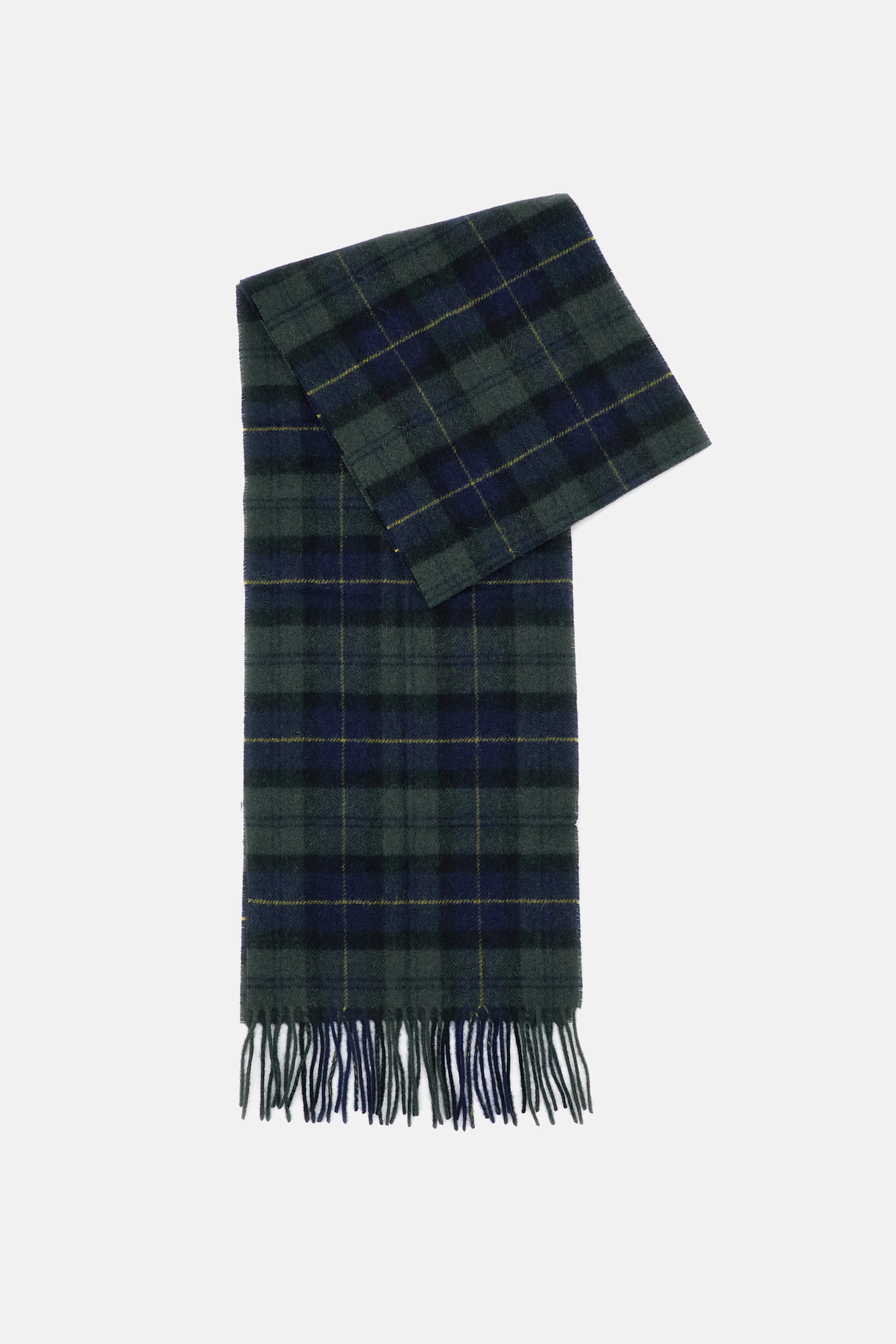 PURE VIRGIN WOOL TARTAN SCARF - 1