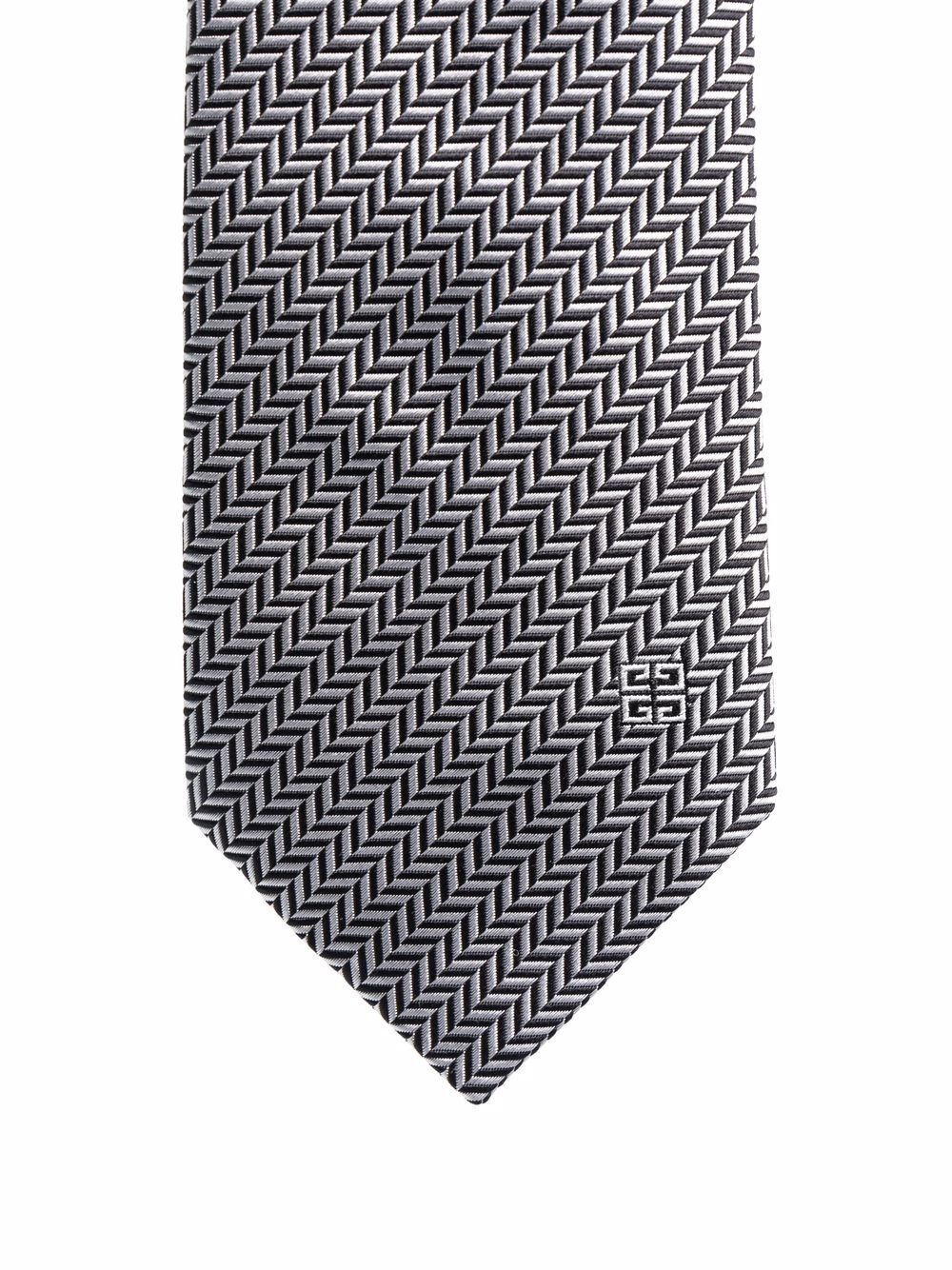 4G logo jacquard silk tie - 2