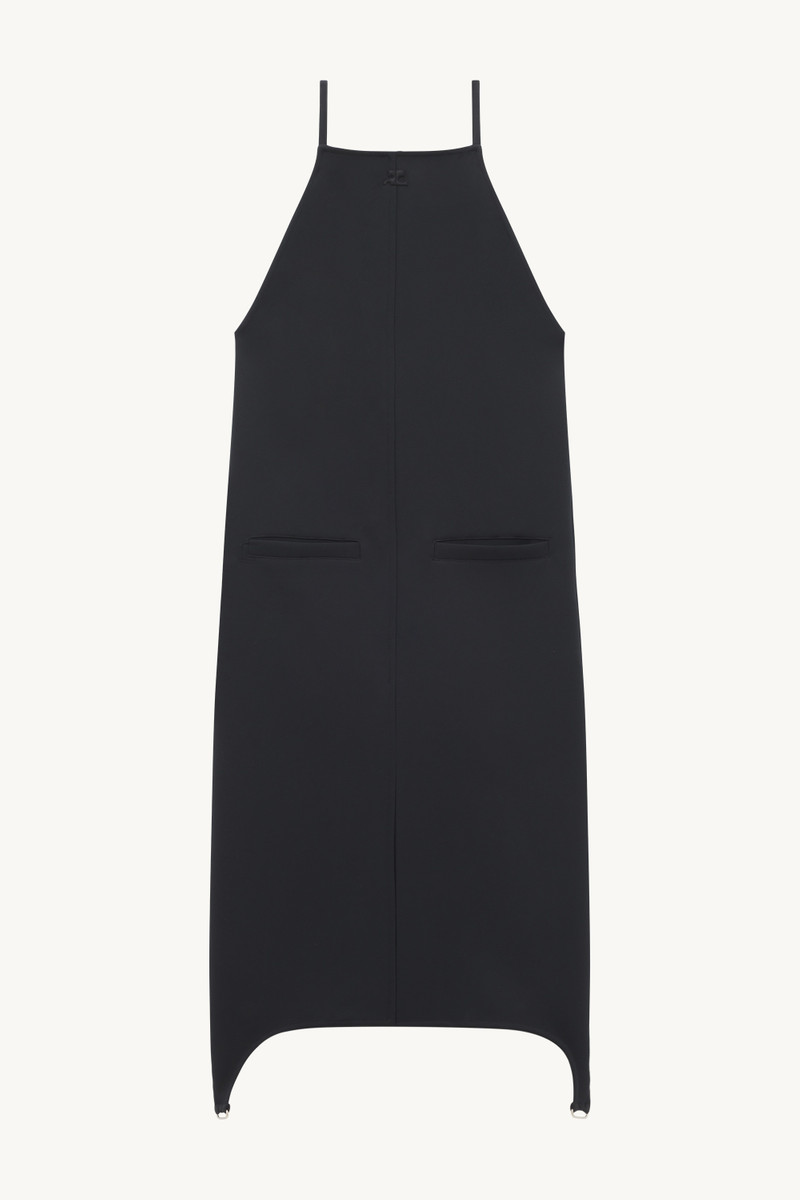 TWILL BACKLESS SUSPENDERS DRESS 1