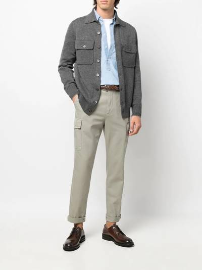 Brunello Cucinelli flap-pockets cashmere cardigan outlook