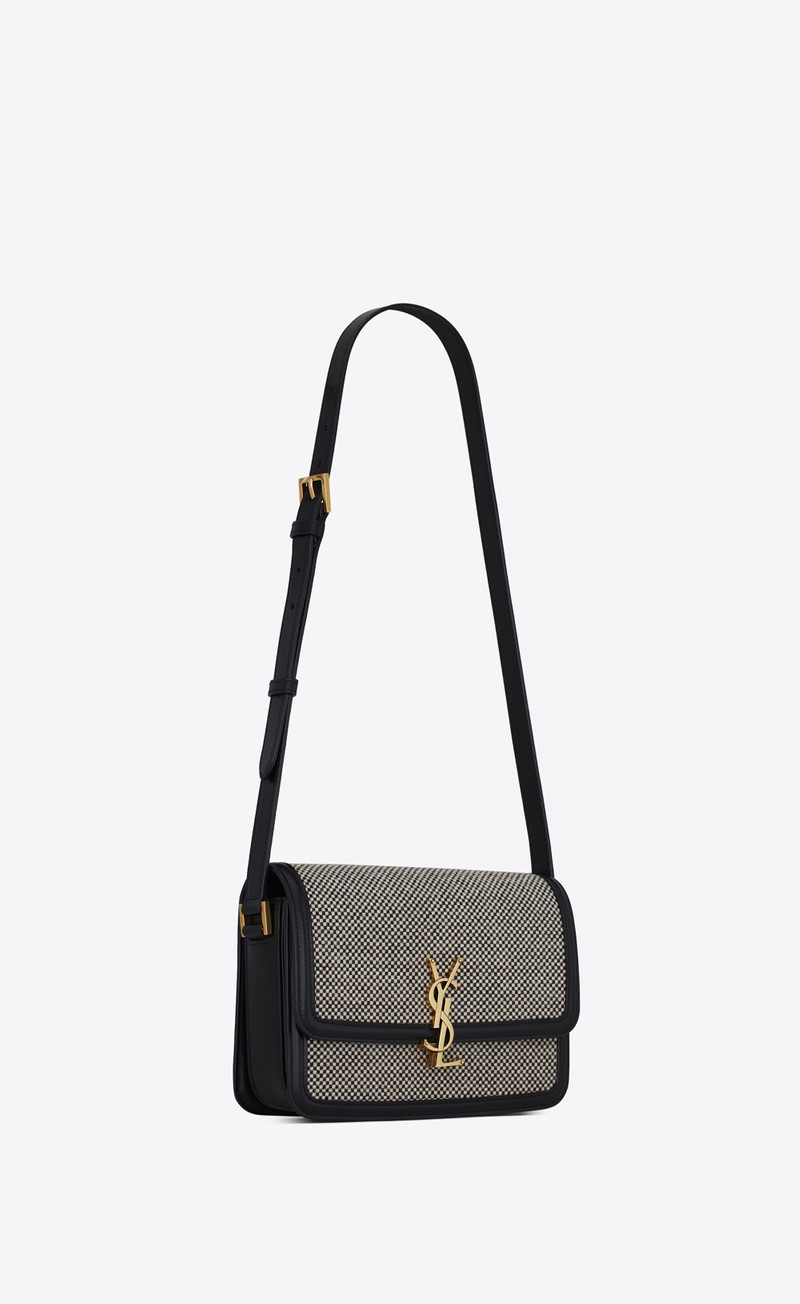 solferino 중간 satchel 에 braided tweed 7