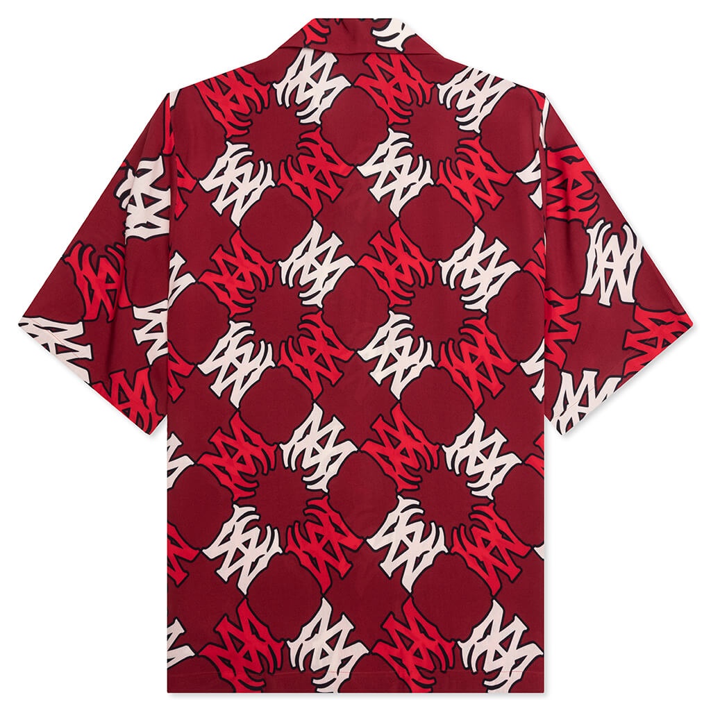 AMIRI MA QUAD BOWLING SHIRT - DEEP RED | REVERSIBLE