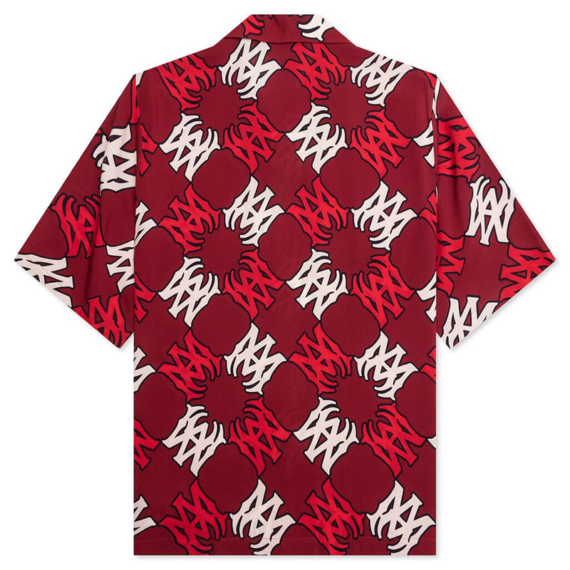 AMIRI MA QUAD BOWLING SHIRT - DEEP RED outlook